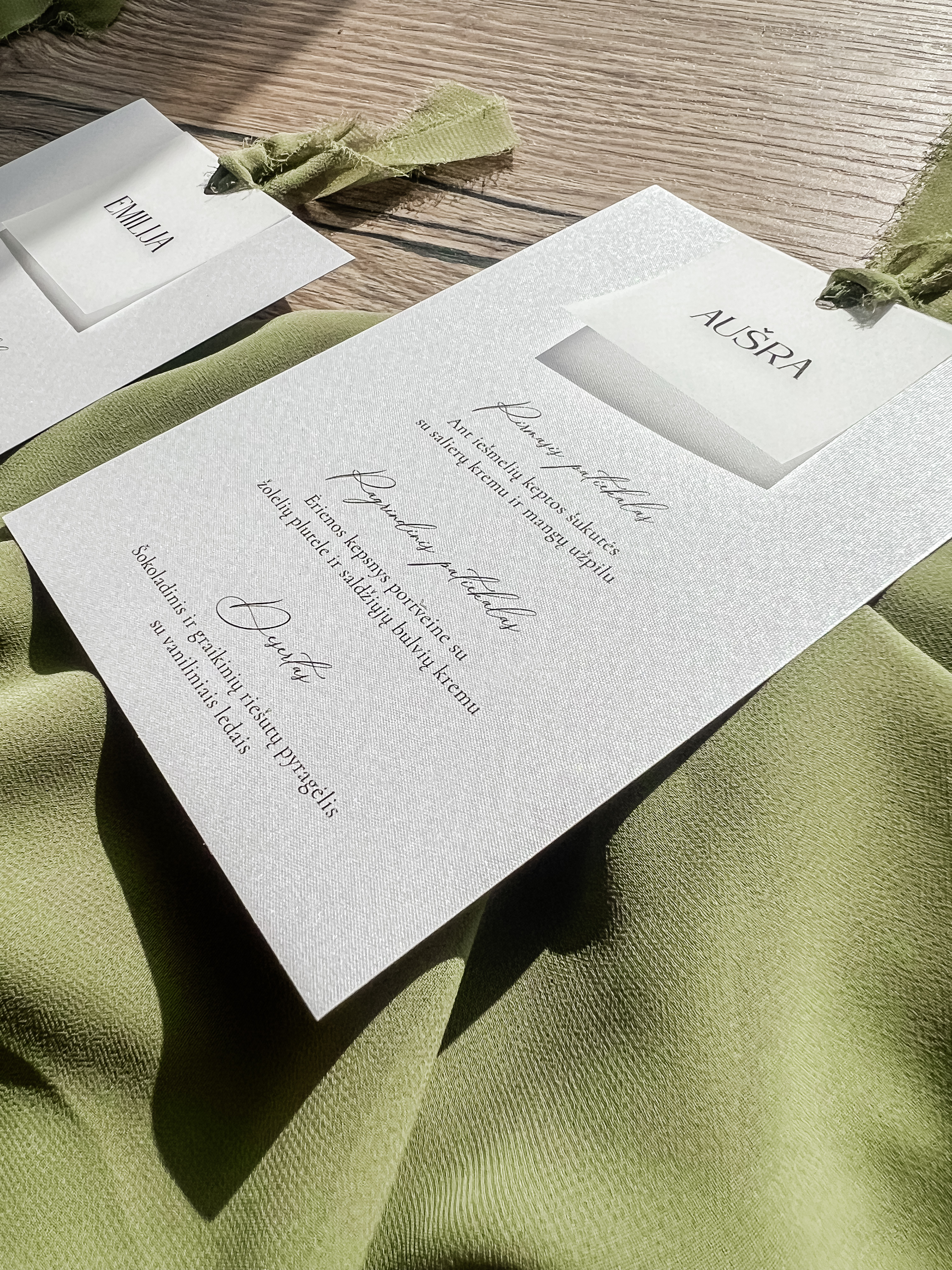 Stalo kortelės "SWEET LOVE"