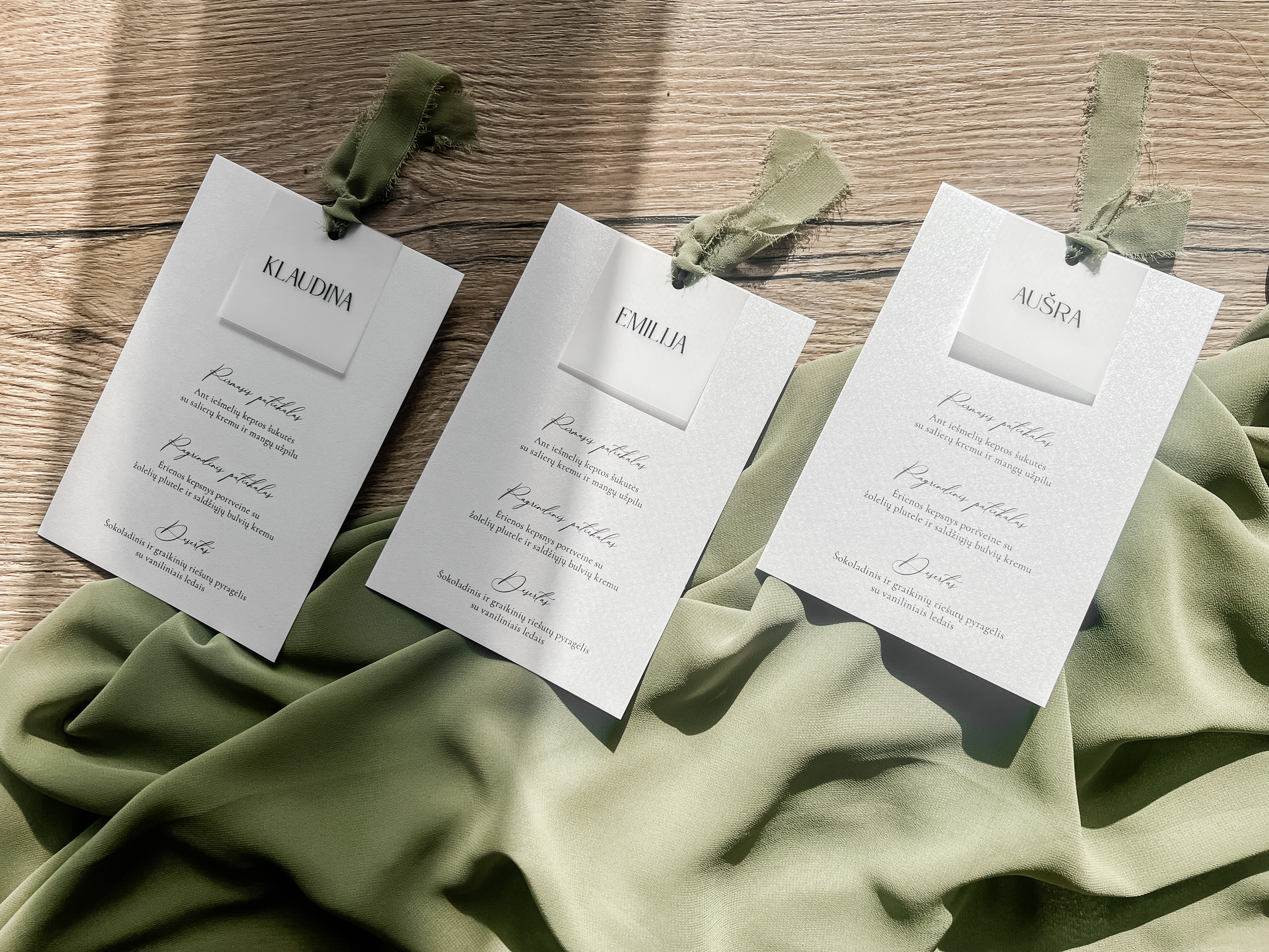 Stalo kortelės "SWEET LOVE"