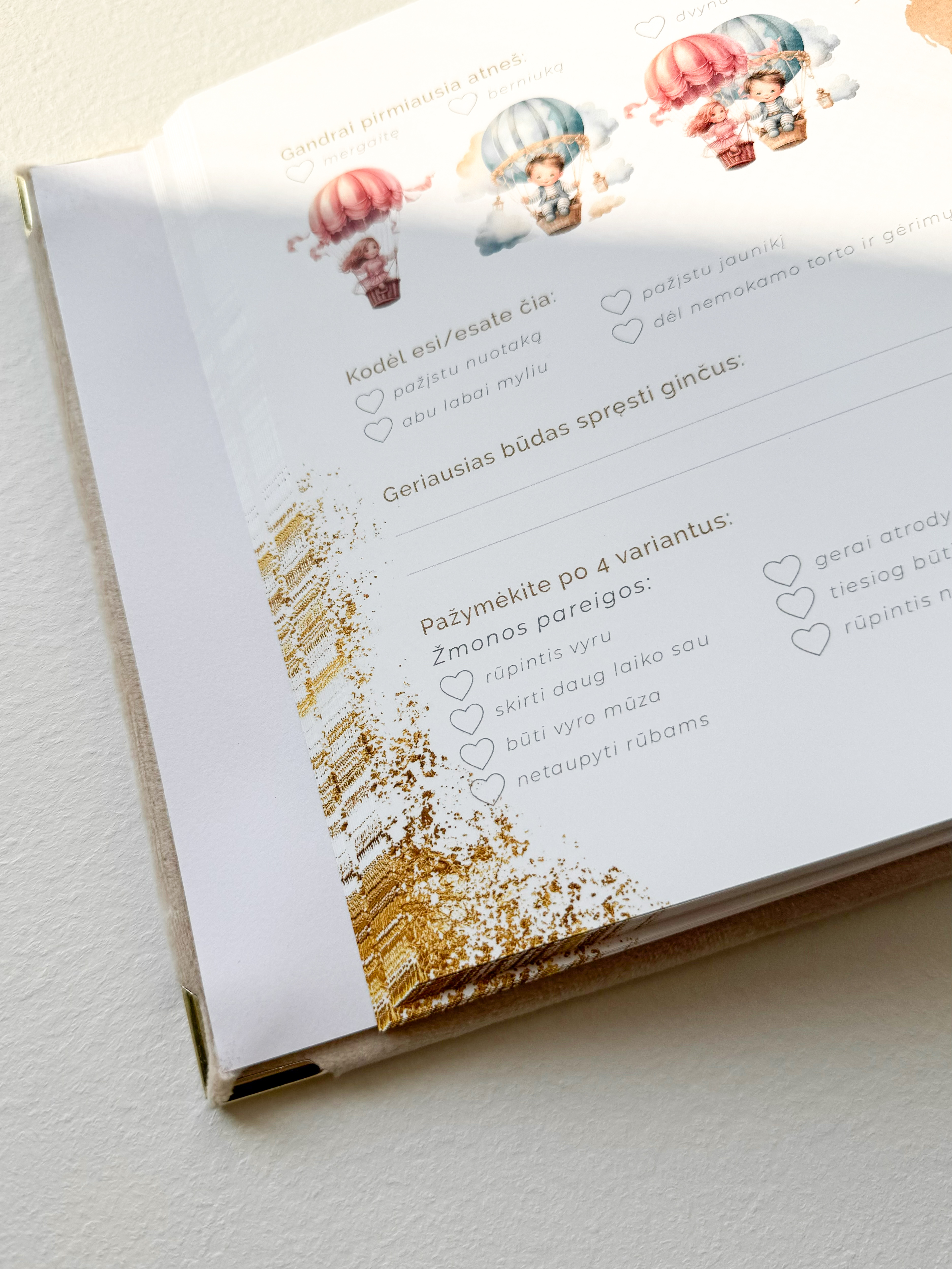 Palinkėjimų knyga "GOLDEN" | 28x20cm