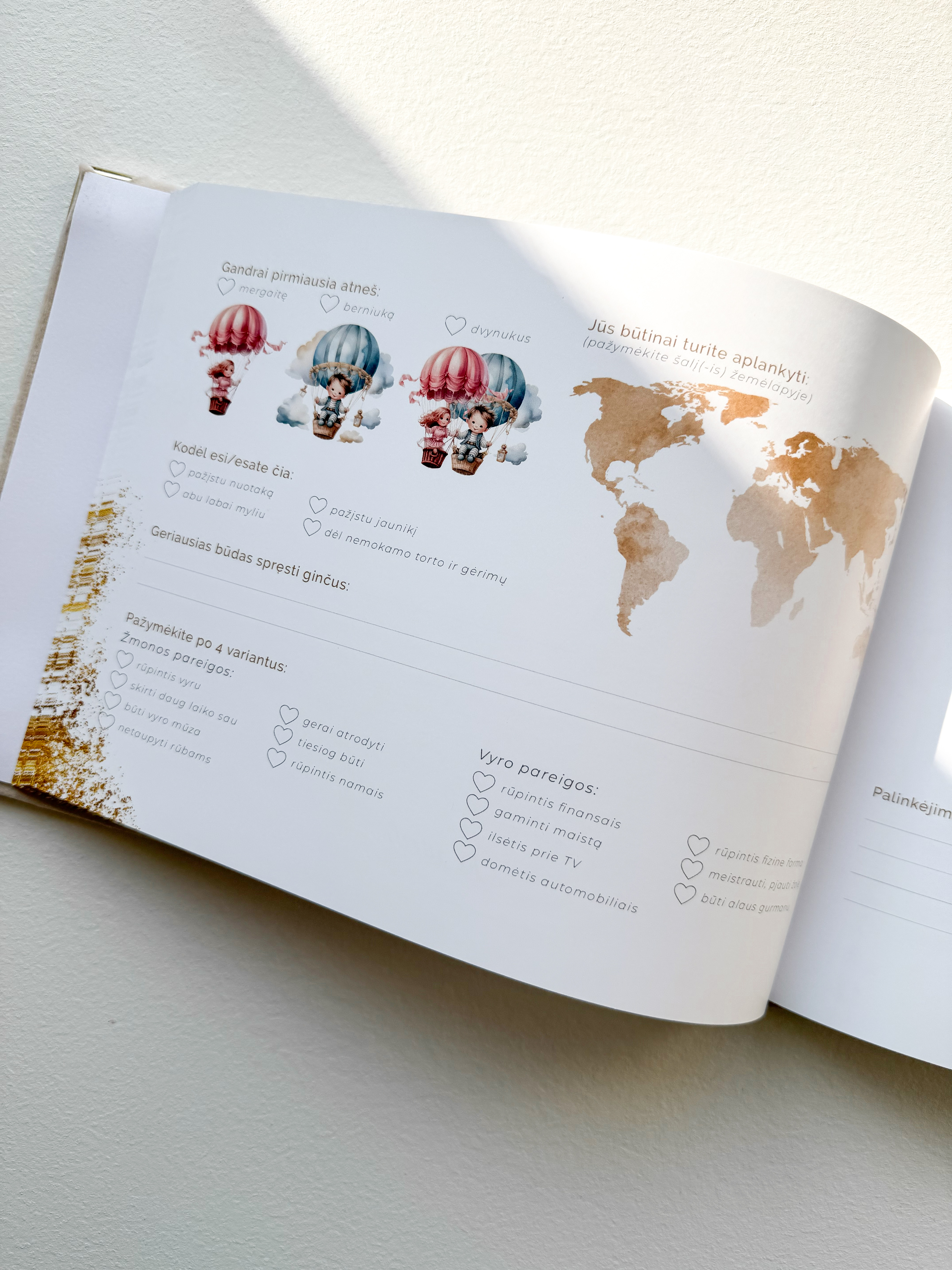 Palinkėjimų knyga "GOLDEN" | 28x20cm