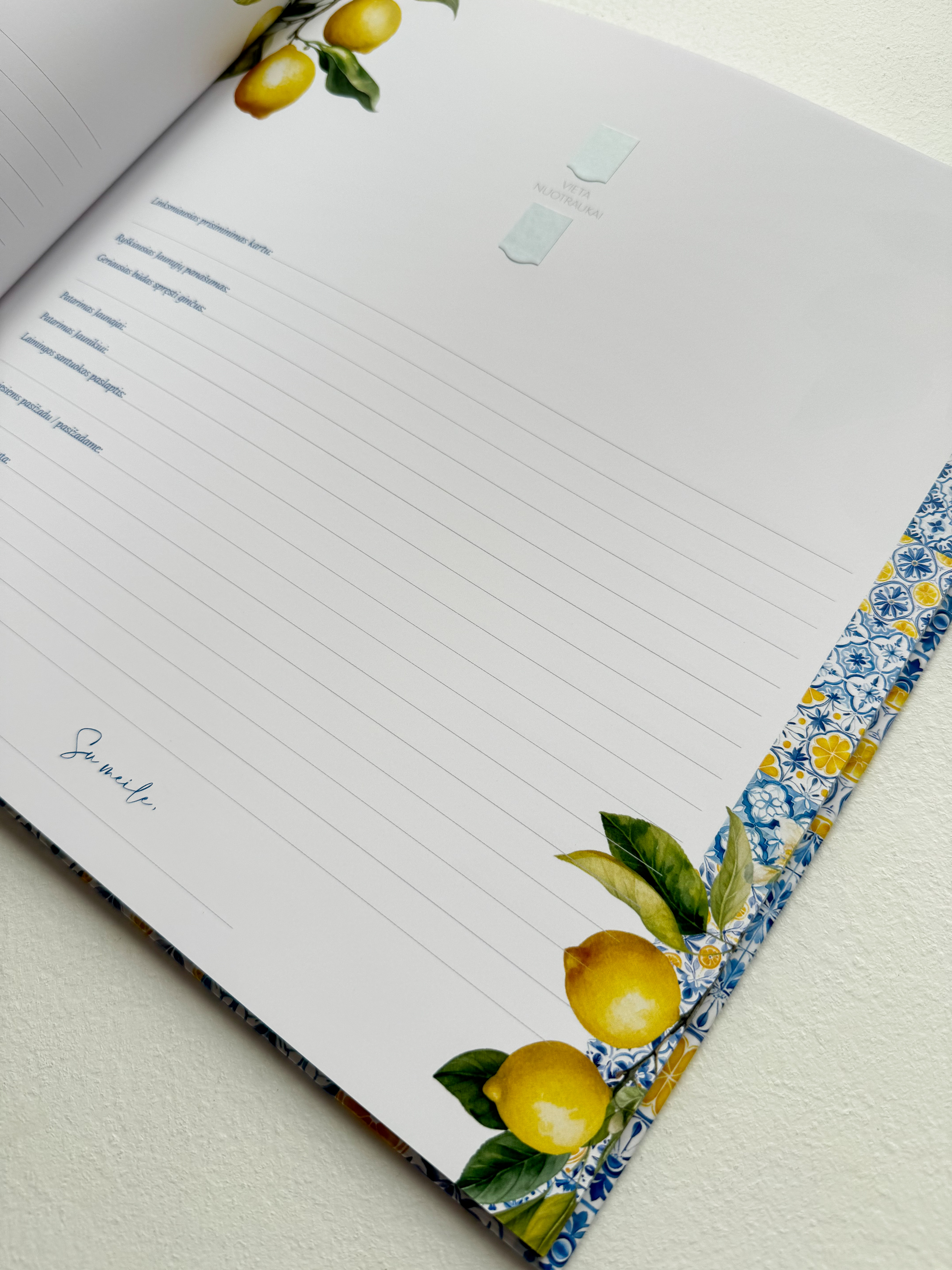 Palinkėjimų knyga "SICILY" | 28x28cm 