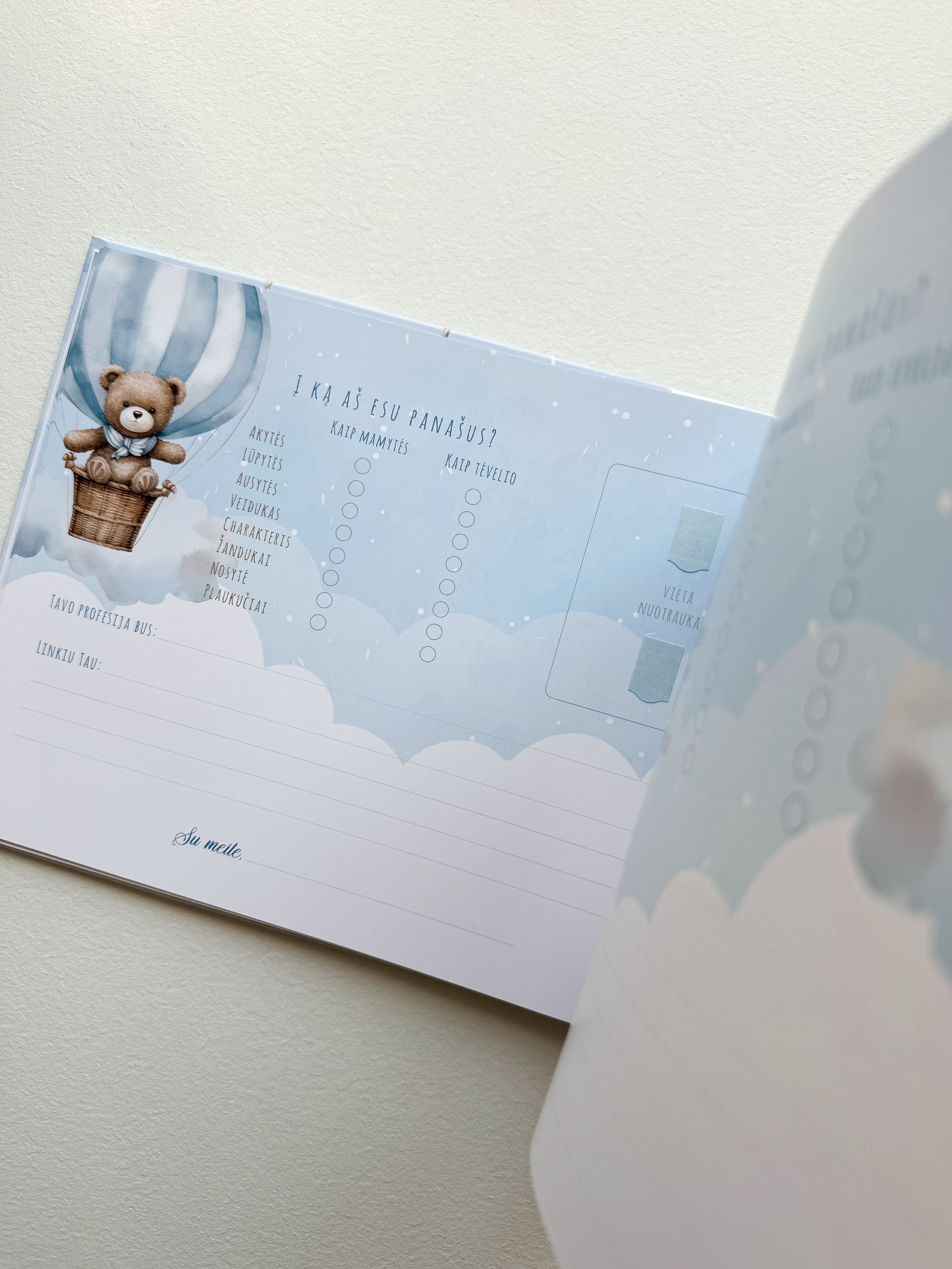 Palinkėjimų knyga "MĖLYNI MEŠKUČIAI" | 28x20cm