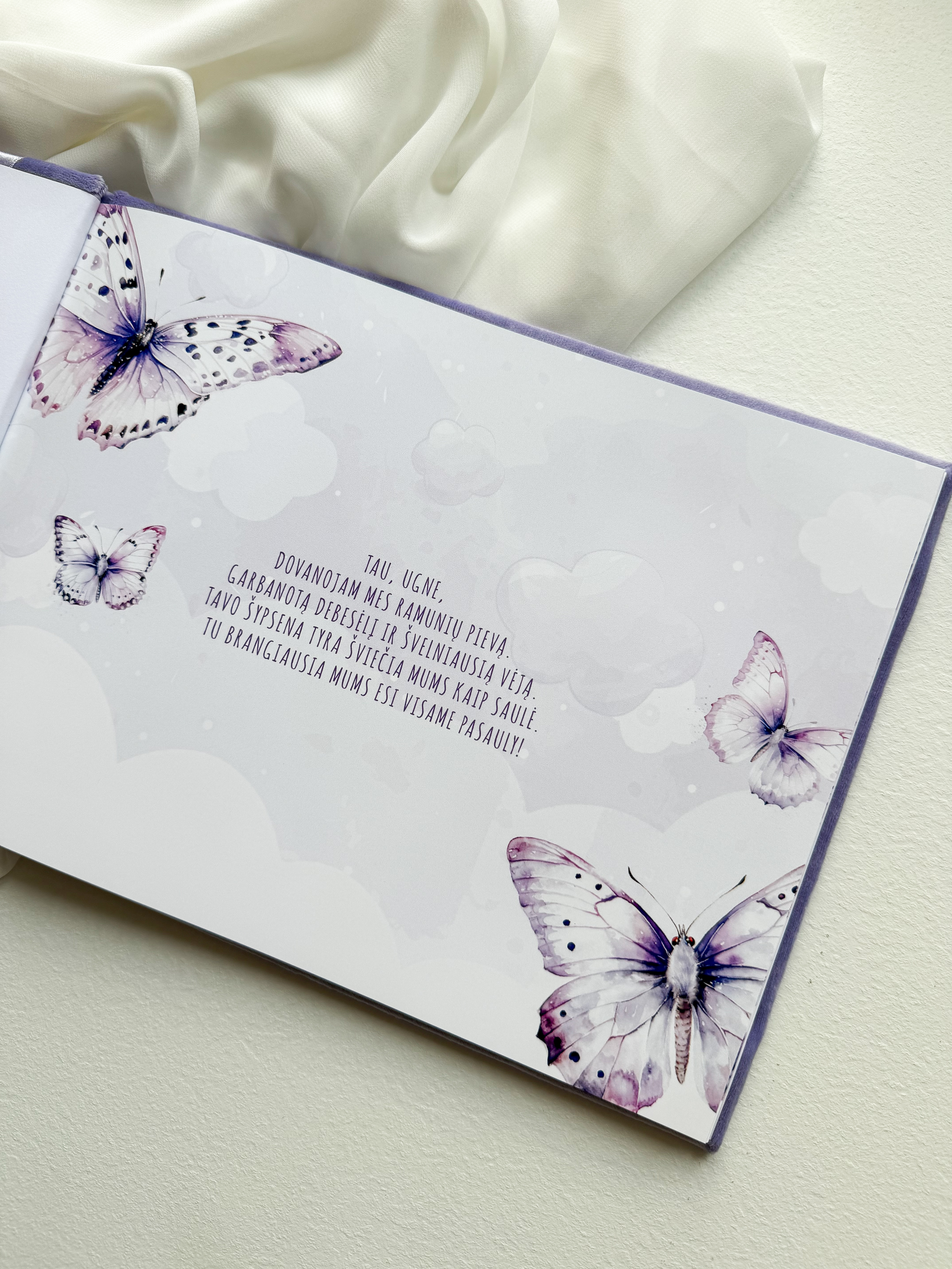 Palinkėjimų knyga "DRUGELIŲ SVAJONĖ" | 28x20cm