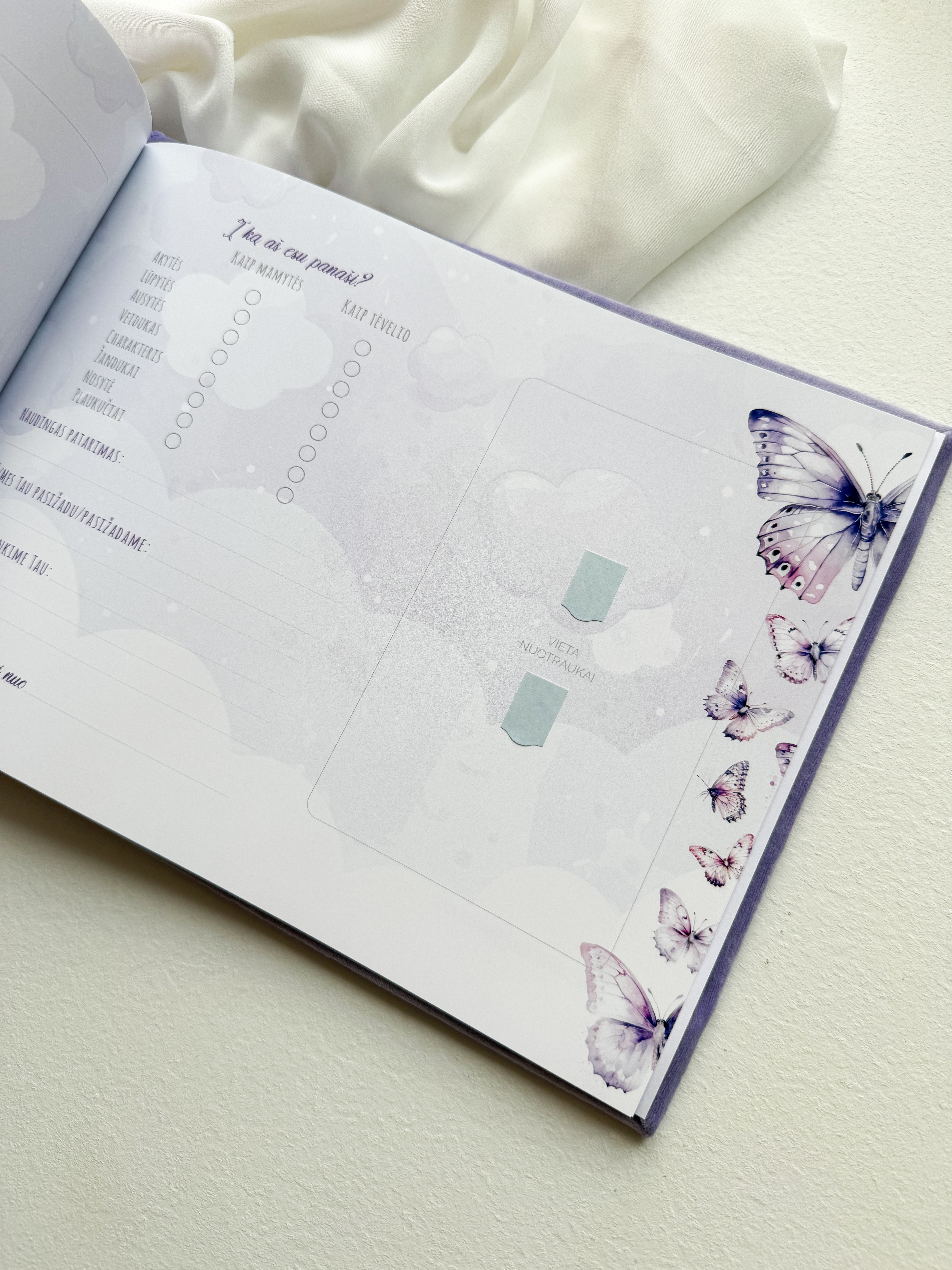 Palinkėjimų knyga "DRUGELIŲ SVAJONĖ" | 28x20cm