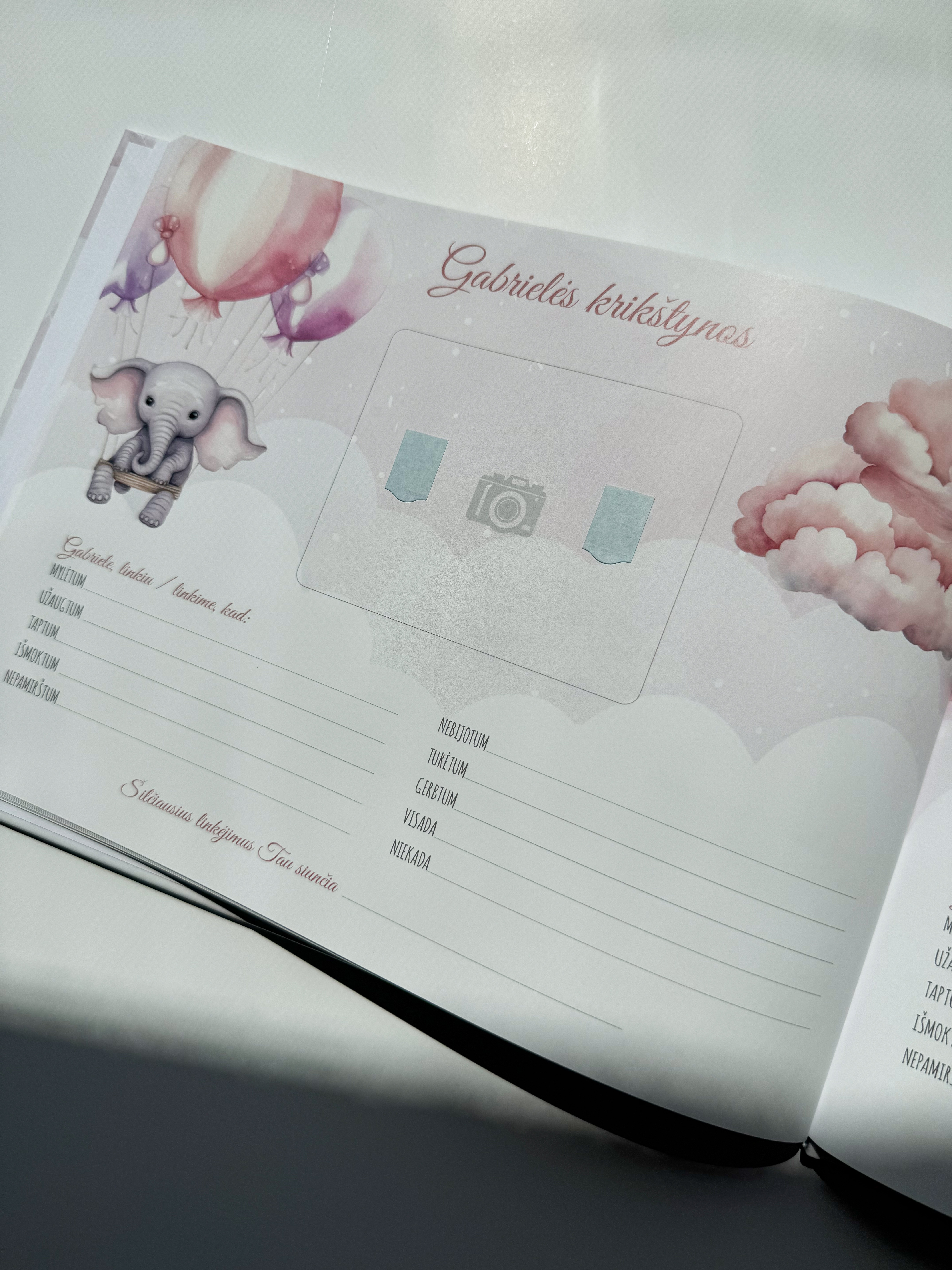 Palinkėjimų knyga "ROŽINIAI DRAMBLIUKAI" | 28x20cm