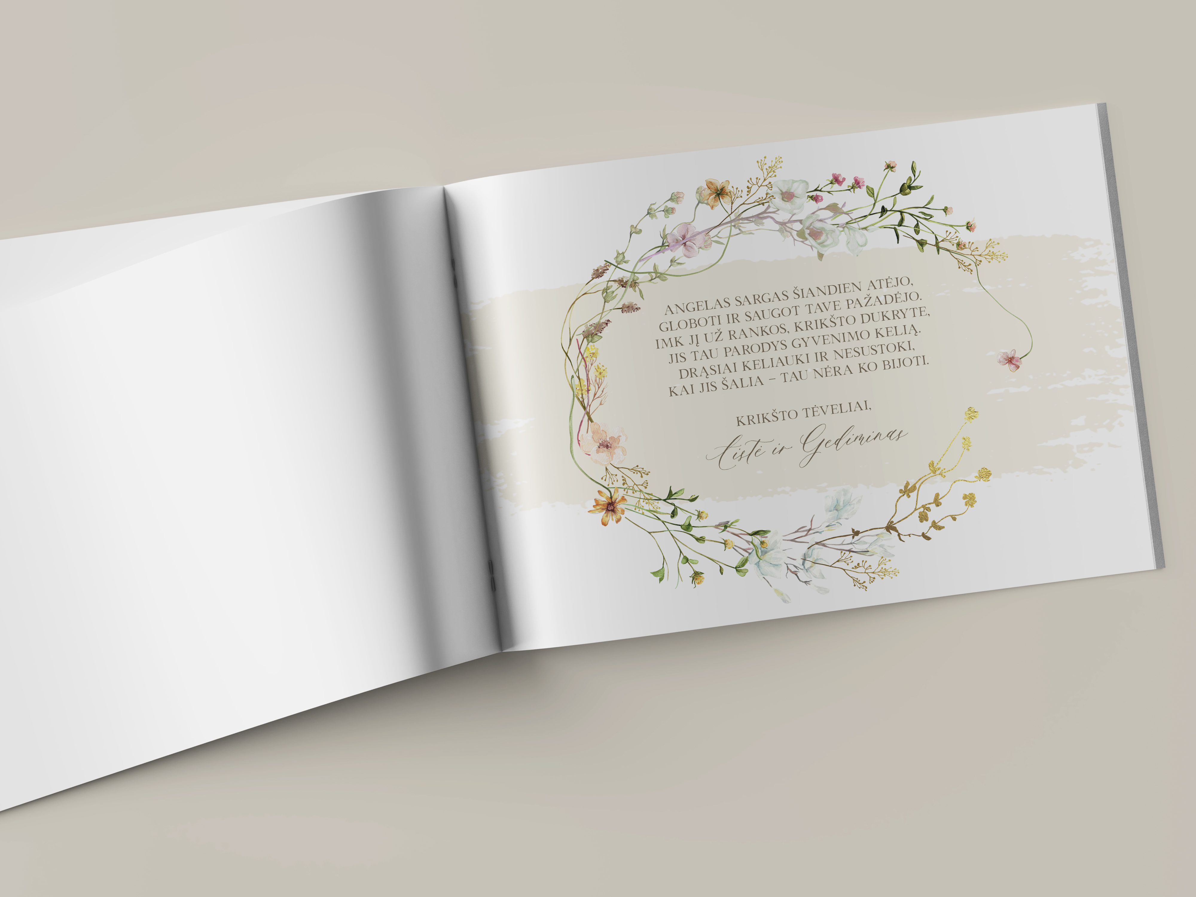 Palinkėjimų knyga "LAUKŲ GĖLĖ" | 28x20cm