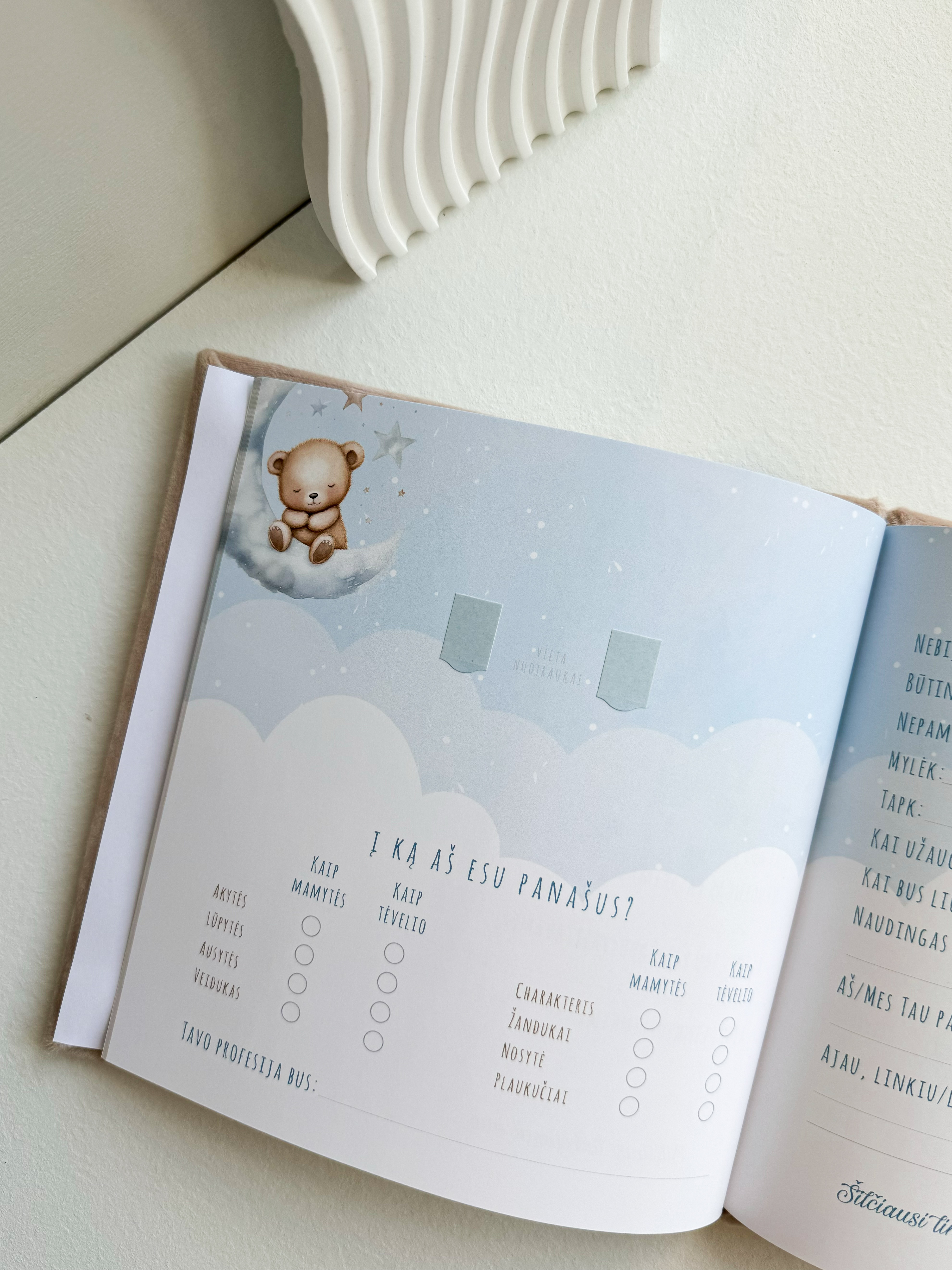 Palinkėjimų knyga "MEŠKUTIS TEDIS" | 20x20cm