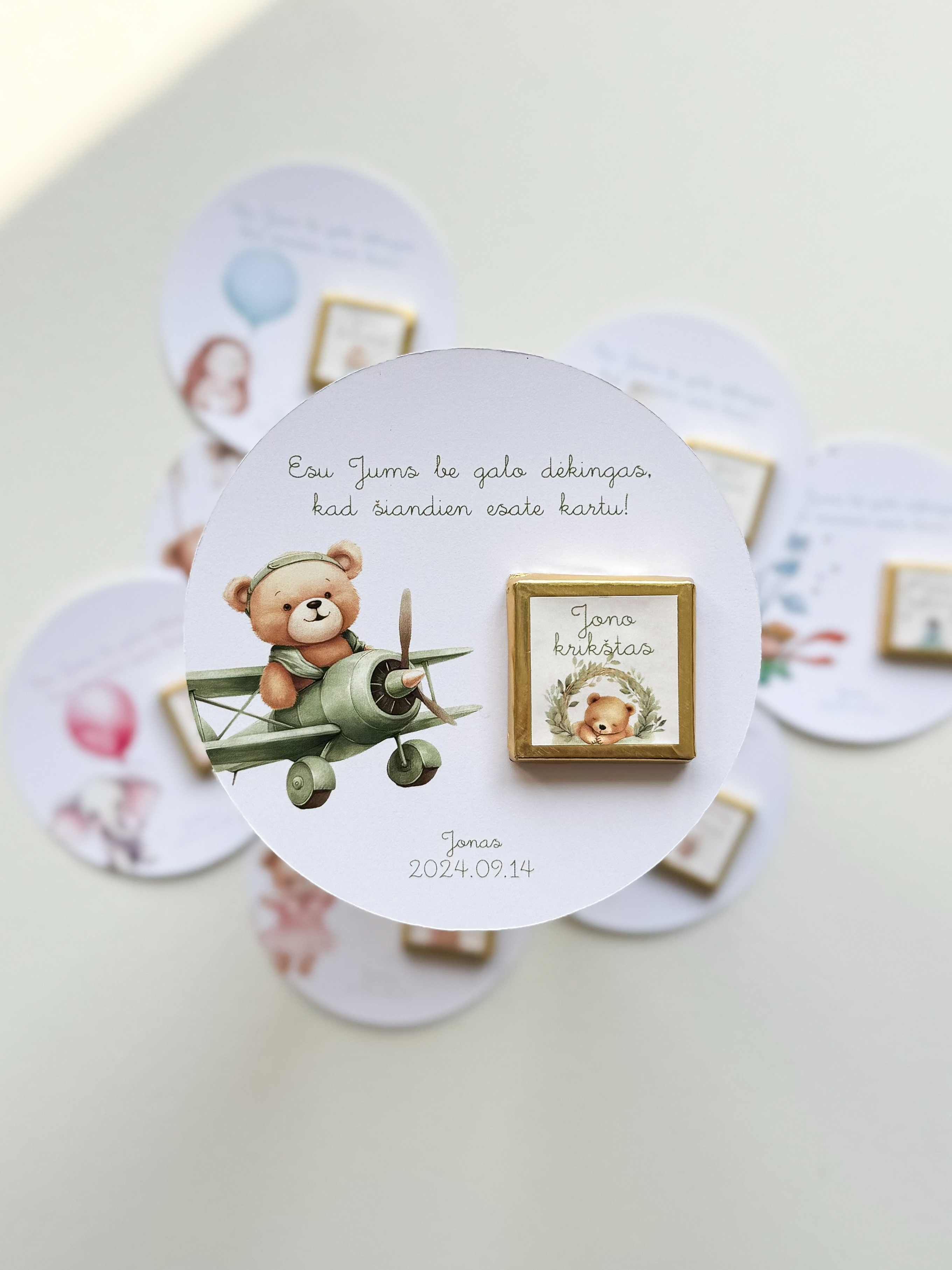 Kortelė "ŽALIAS MEŠKUTIS TEDIS"