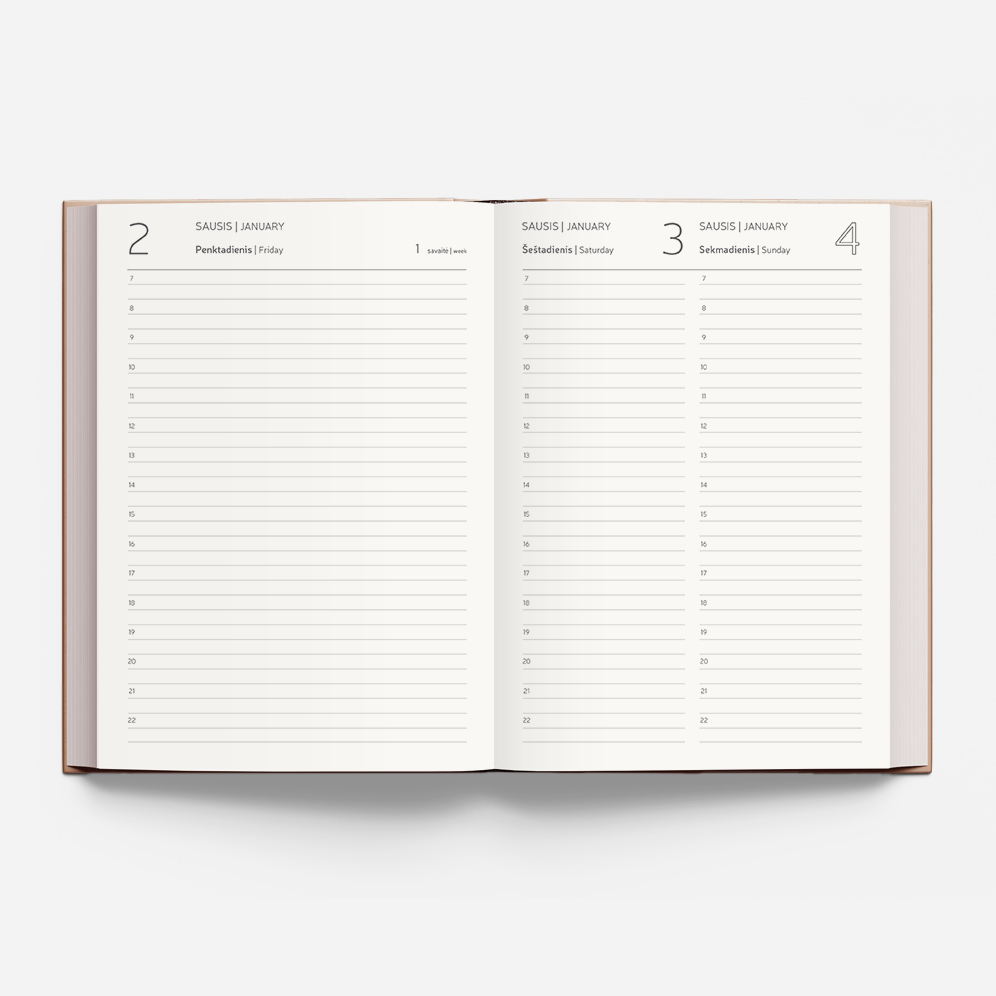 A5 darbo knyga su norimu dizainu