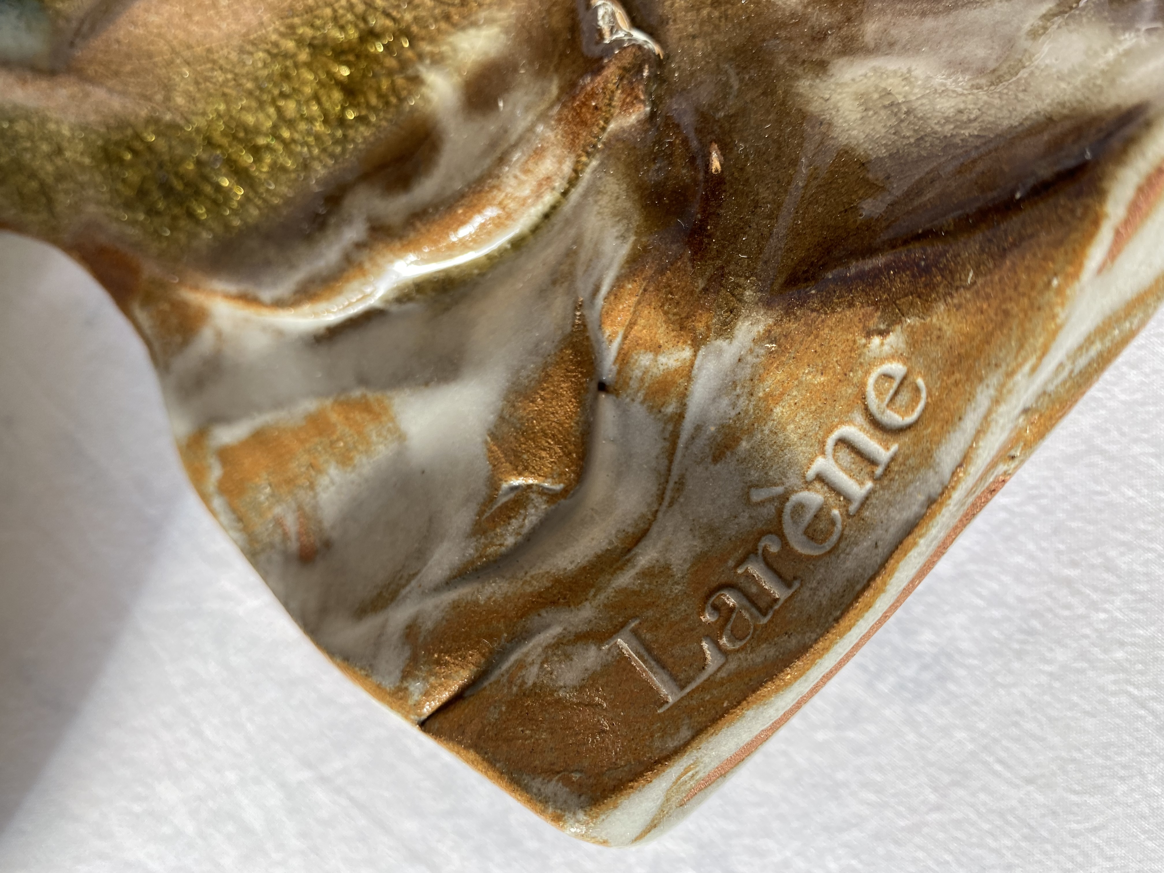 Coupe à fruits en grès émaillé 