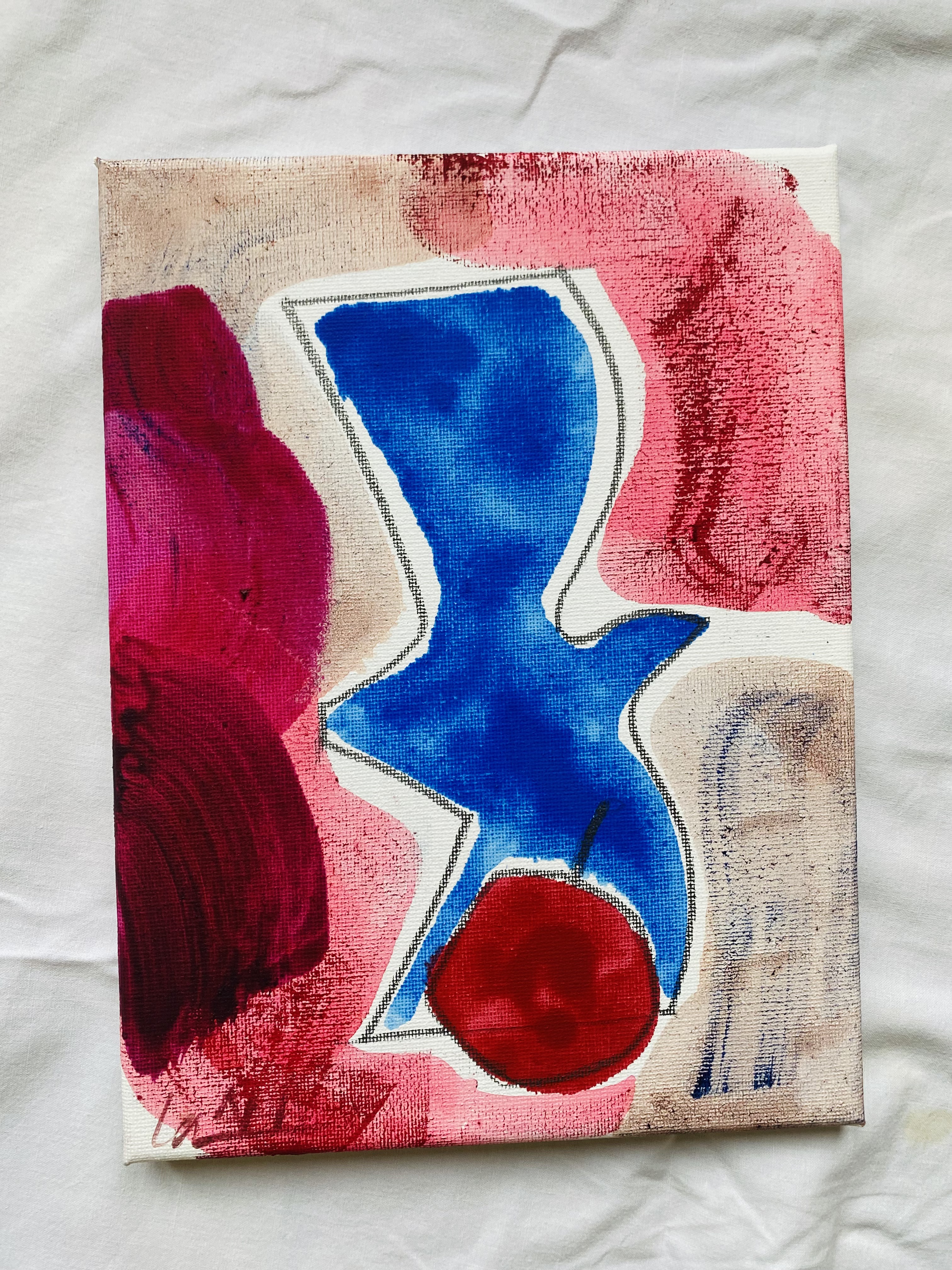 petit tableau peinture à l'huile "mythologie"