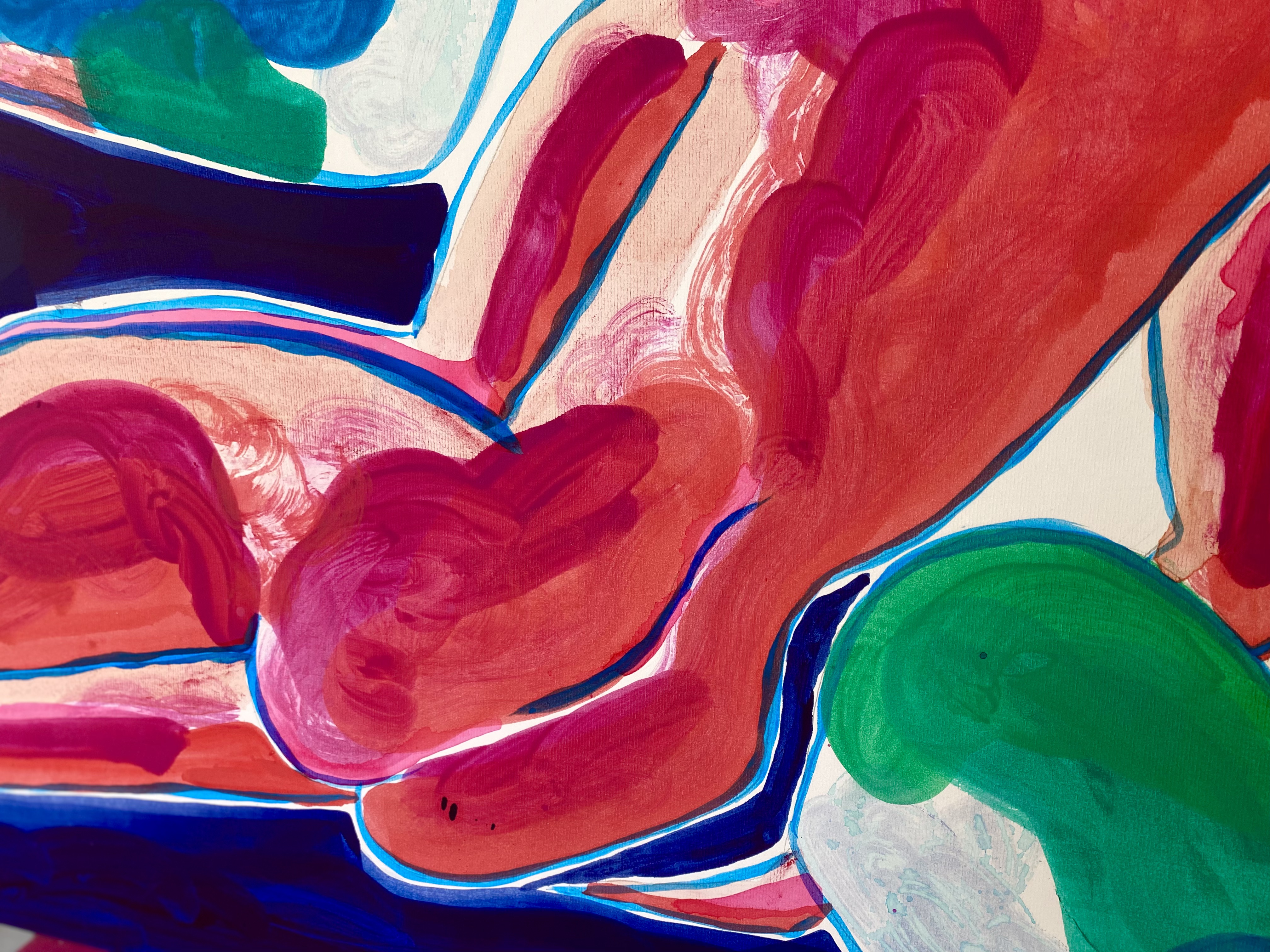 Peinture à l'huile "la belle écorchée"