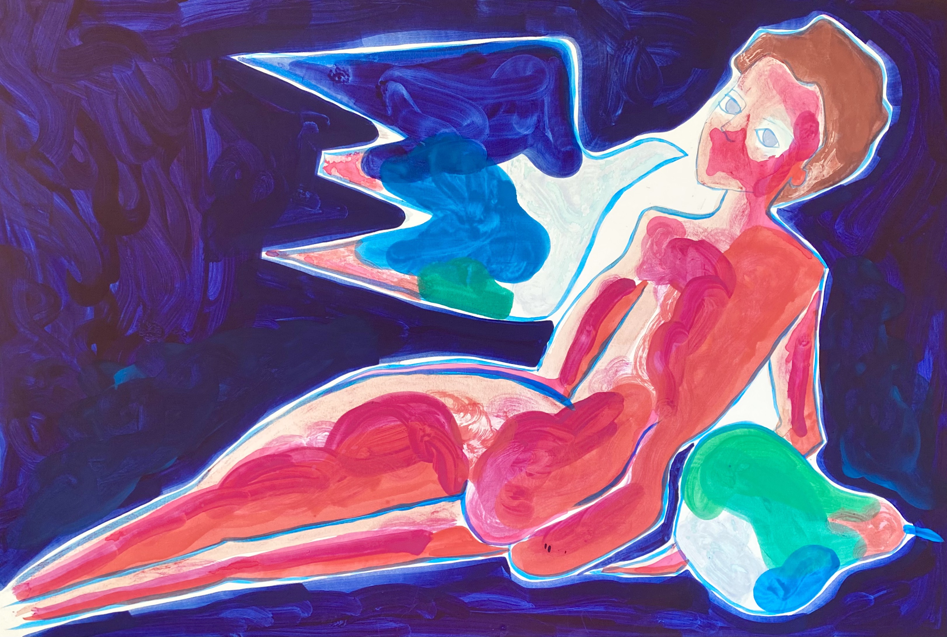 Peinture à l'huile "la belle écorchée"