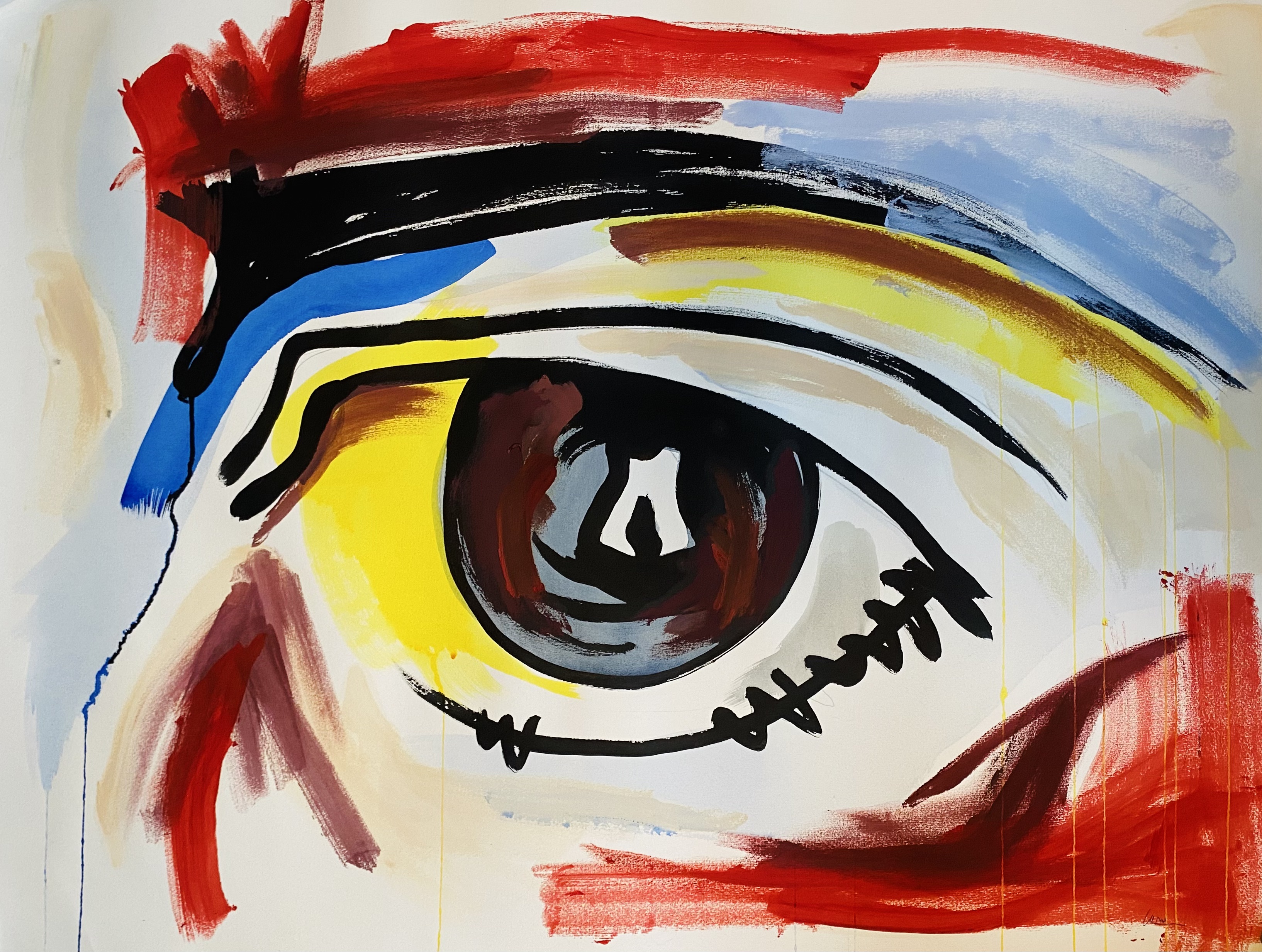 peinture a l'huile "Eye see everything"