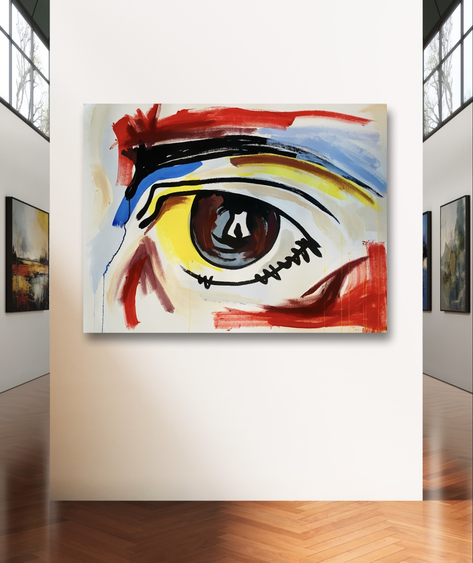 peinture a l'huile "Eye see everything"
