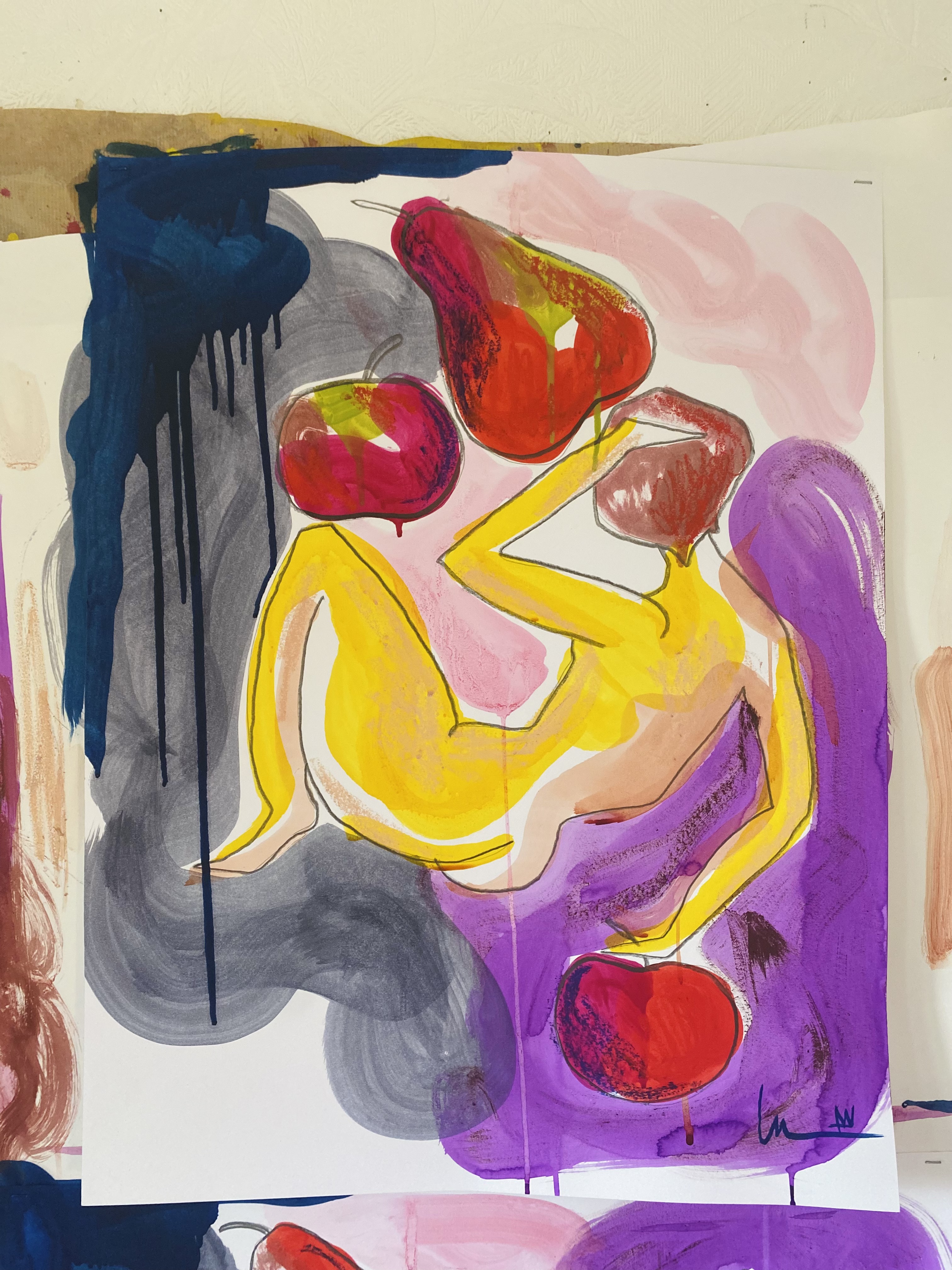 Peintures "Les nus dorés"