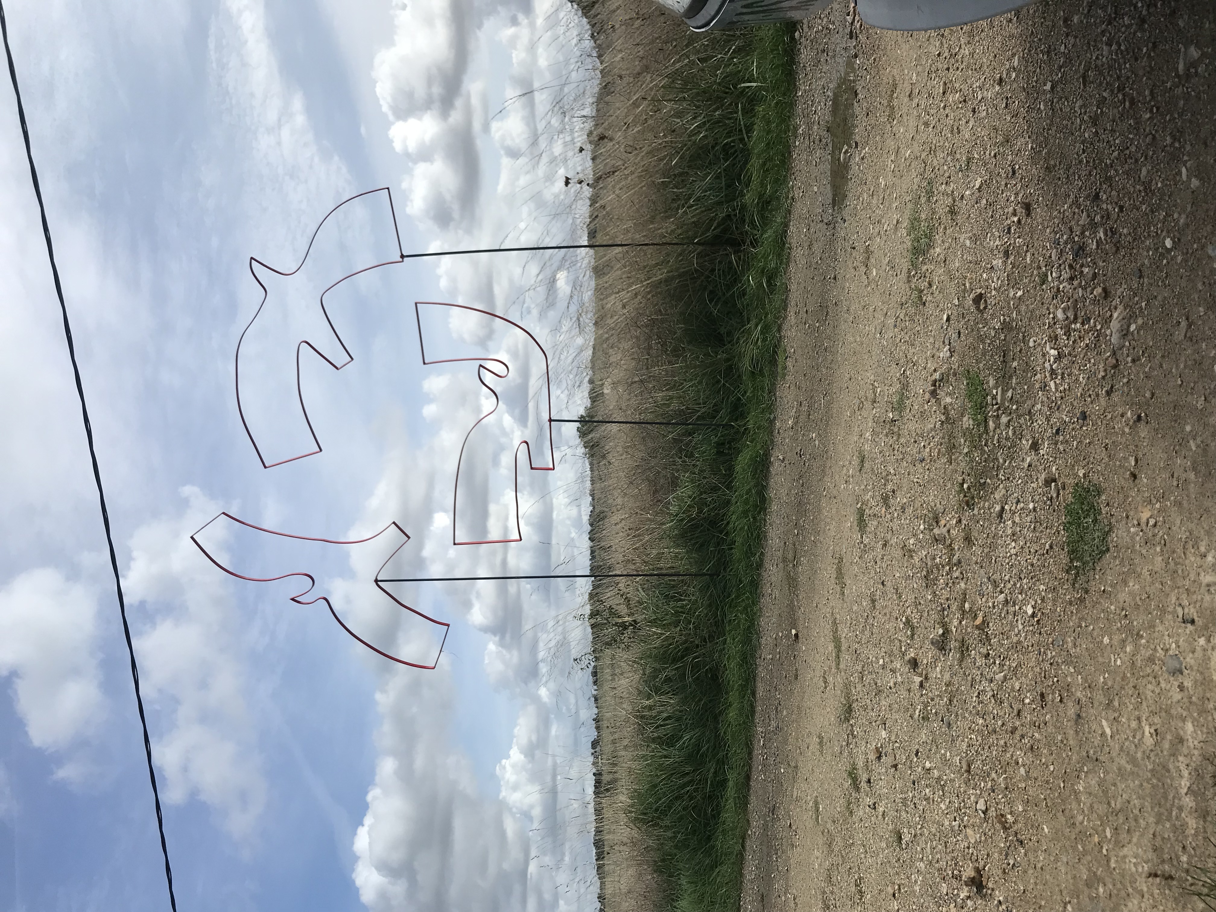 sculpture en Acier coloris Rouge: Océano nox