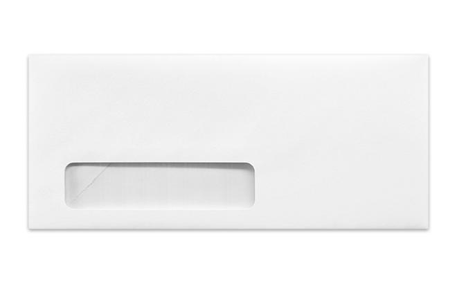 #10 Window Envelopes with Regular Gum, 24lb. Bright White Paper