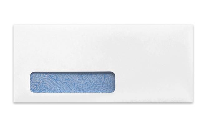 #10 Window Envelopes with Regular Gum with Blue Tint, 24lb. Bright White Paper