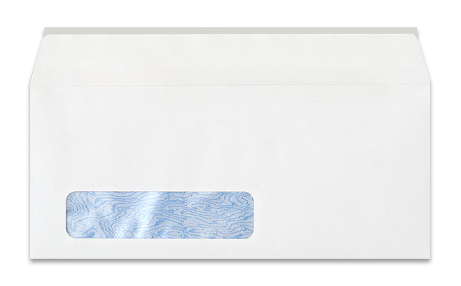 #10 Window Envelopes with Peel & Stick with Blue Tint, 24lb. Bright White Paper