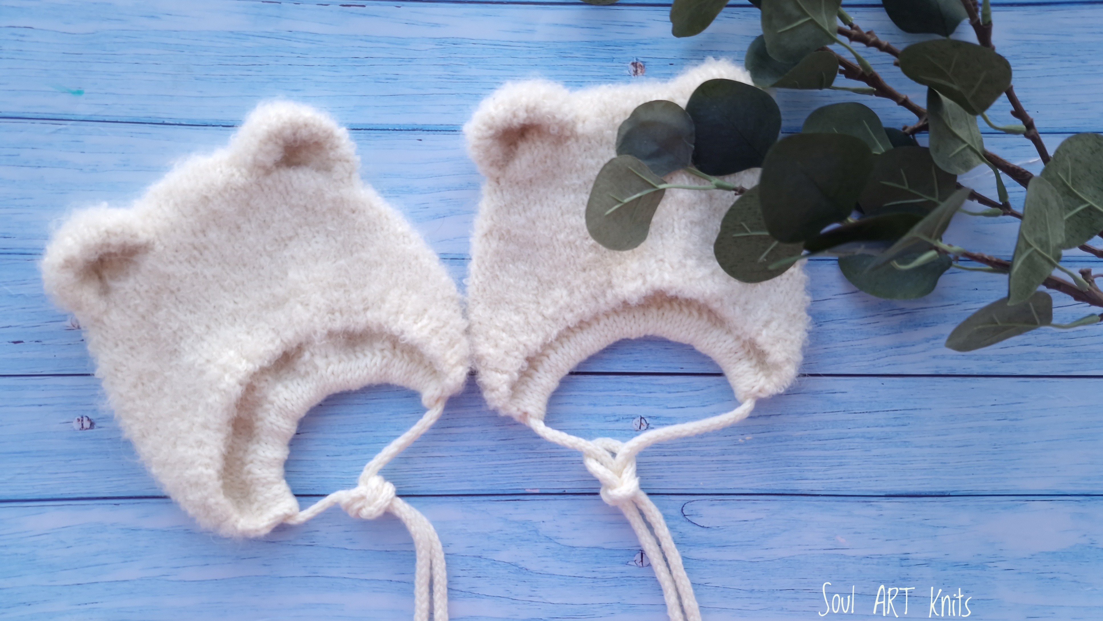 Megztos kūdikių kepurės "Bouclè"