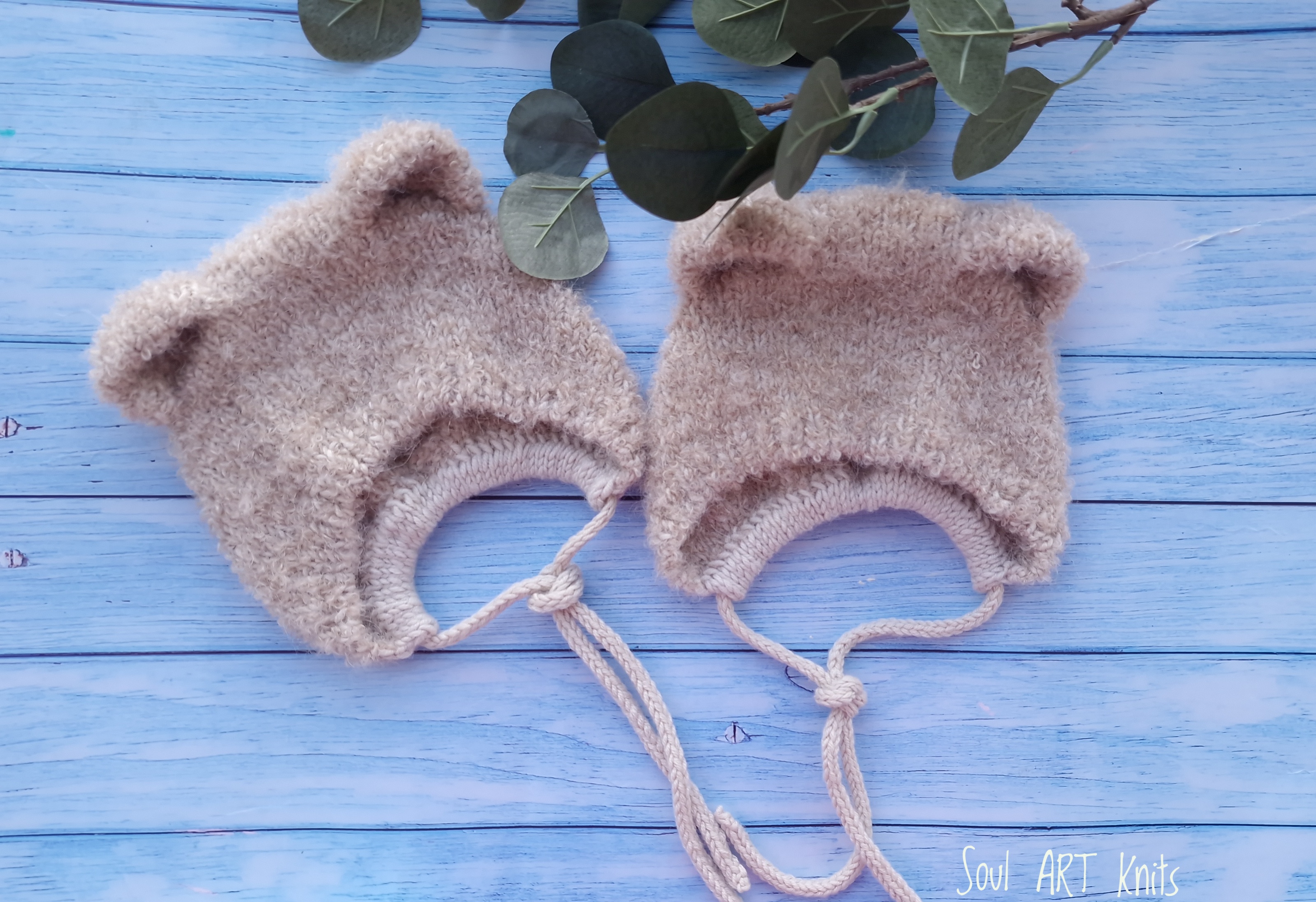 Megztos kūdikių kepurės "Bouclè"