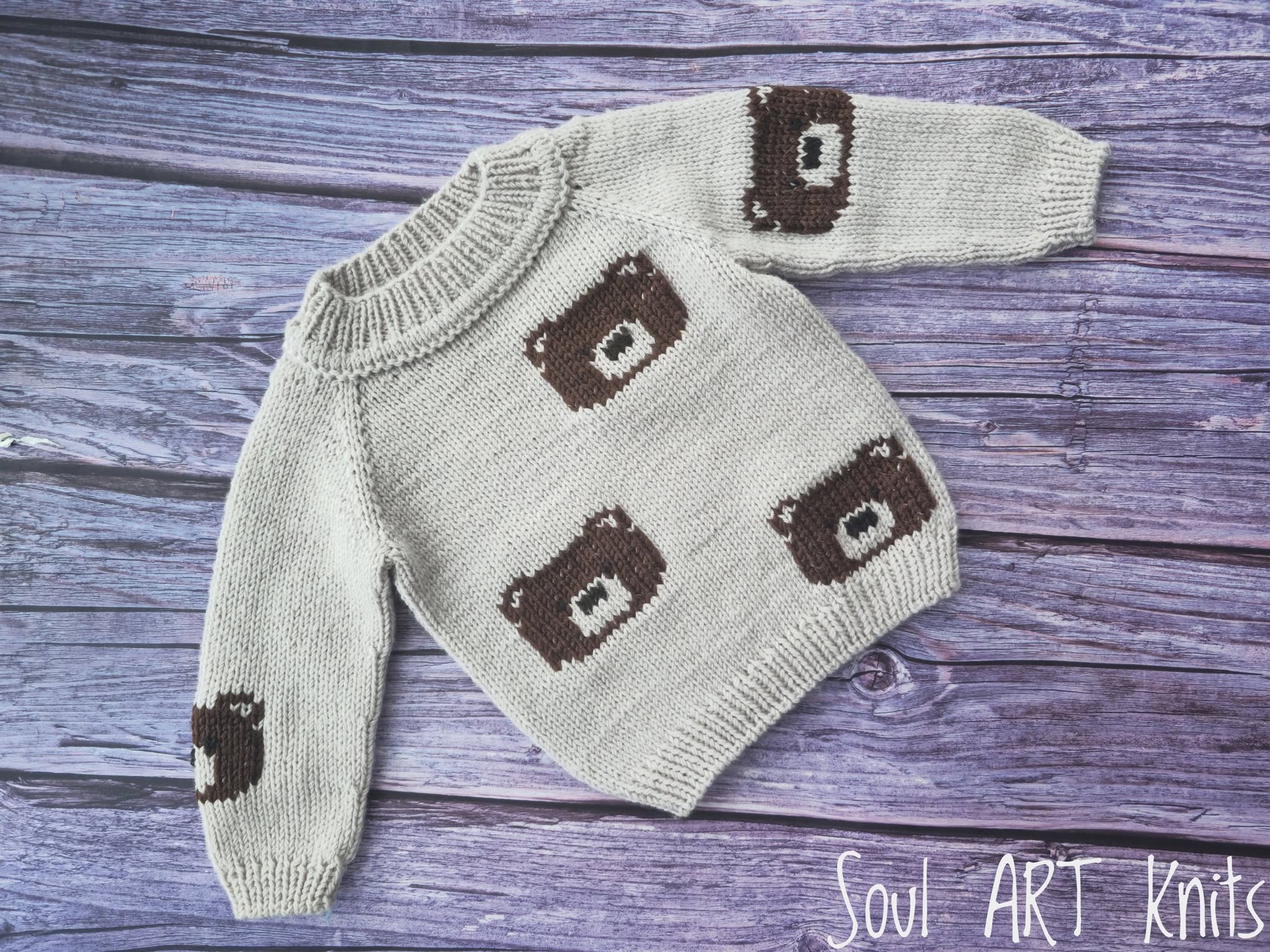 Merino vilnos megztukas "Little Bear"