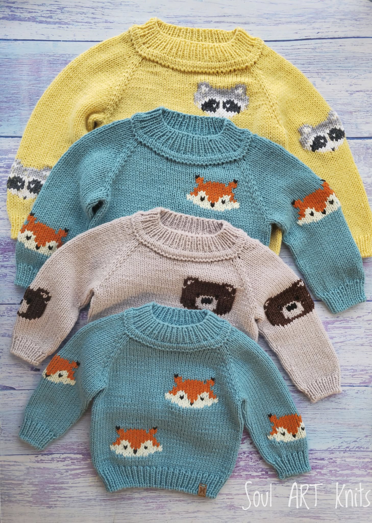 Megztukai "Foxy", "Bear", "Raccon"