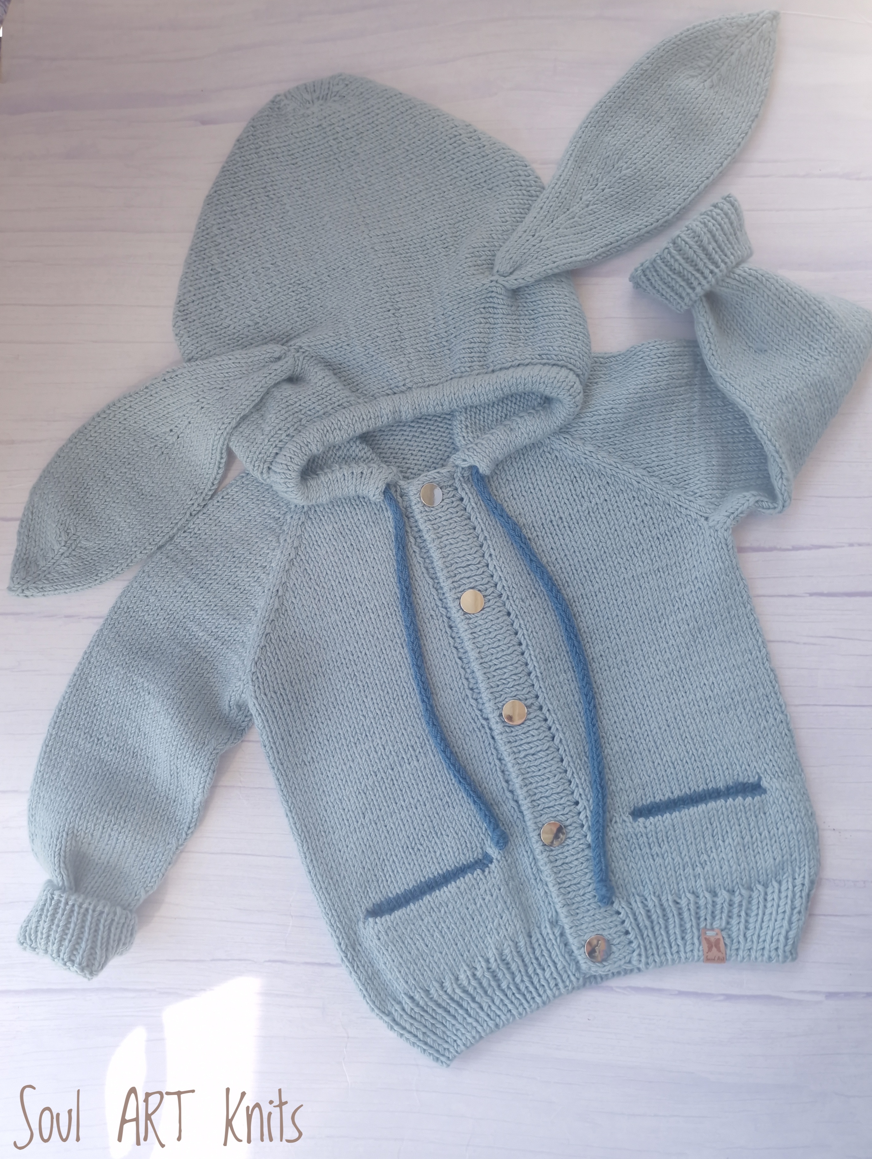 Merino megztukas "Bear" ir "Bunny"