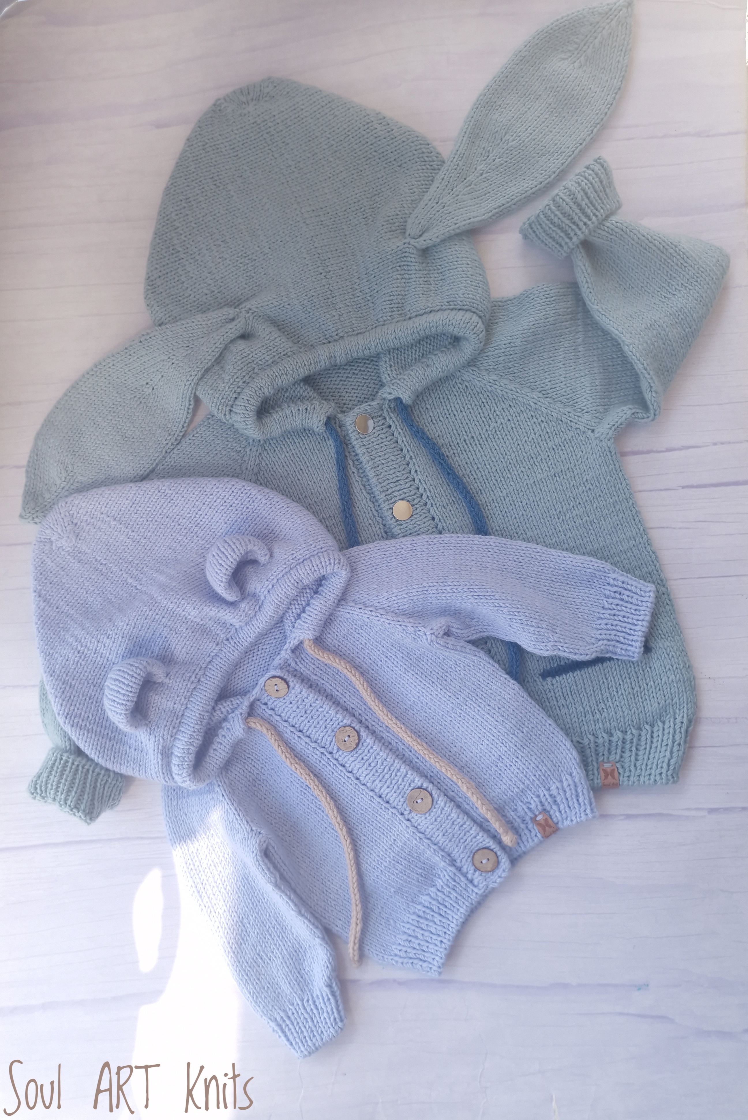 Merino megztukas "Bear" ir "Bunny"