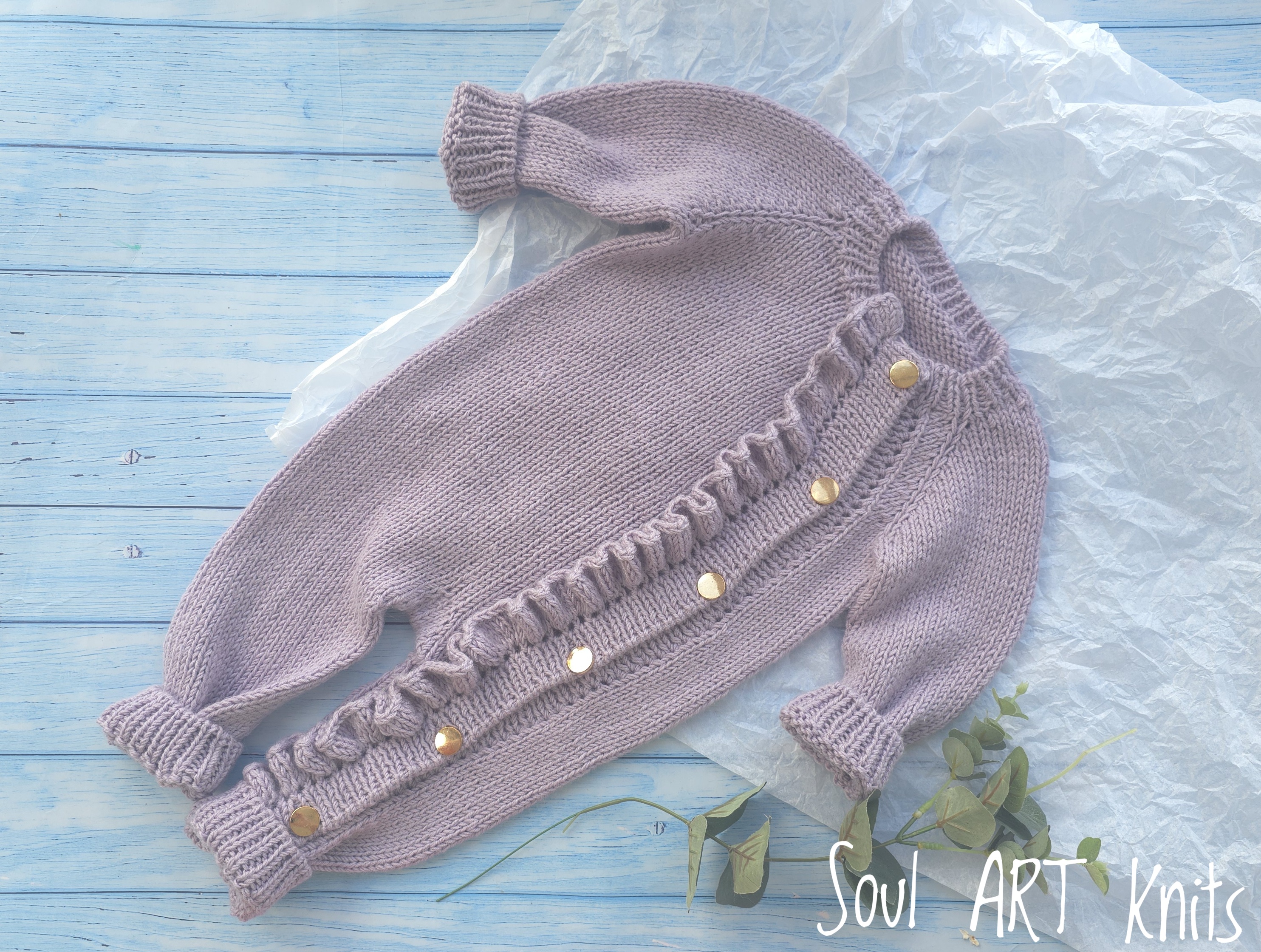 Merino kombinezonas su užsegimu ir raukinuku