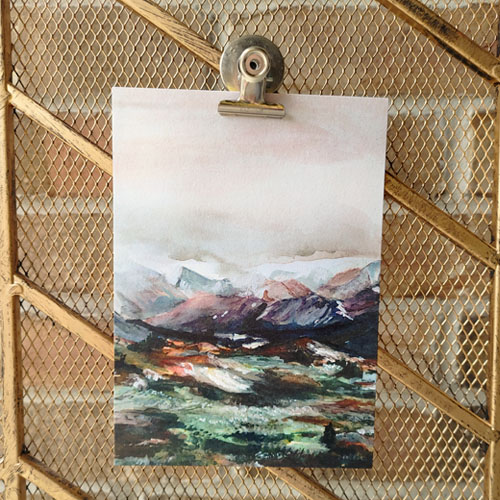 Watercolor Landscapes Postcard Set