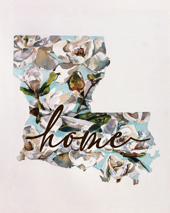 "Louisiana Magnolia" Vertical Print