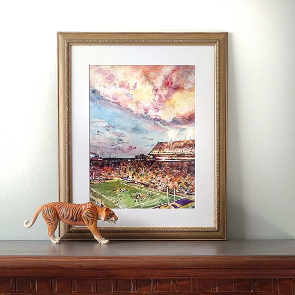 "Tiger Stadium" Vertical Print