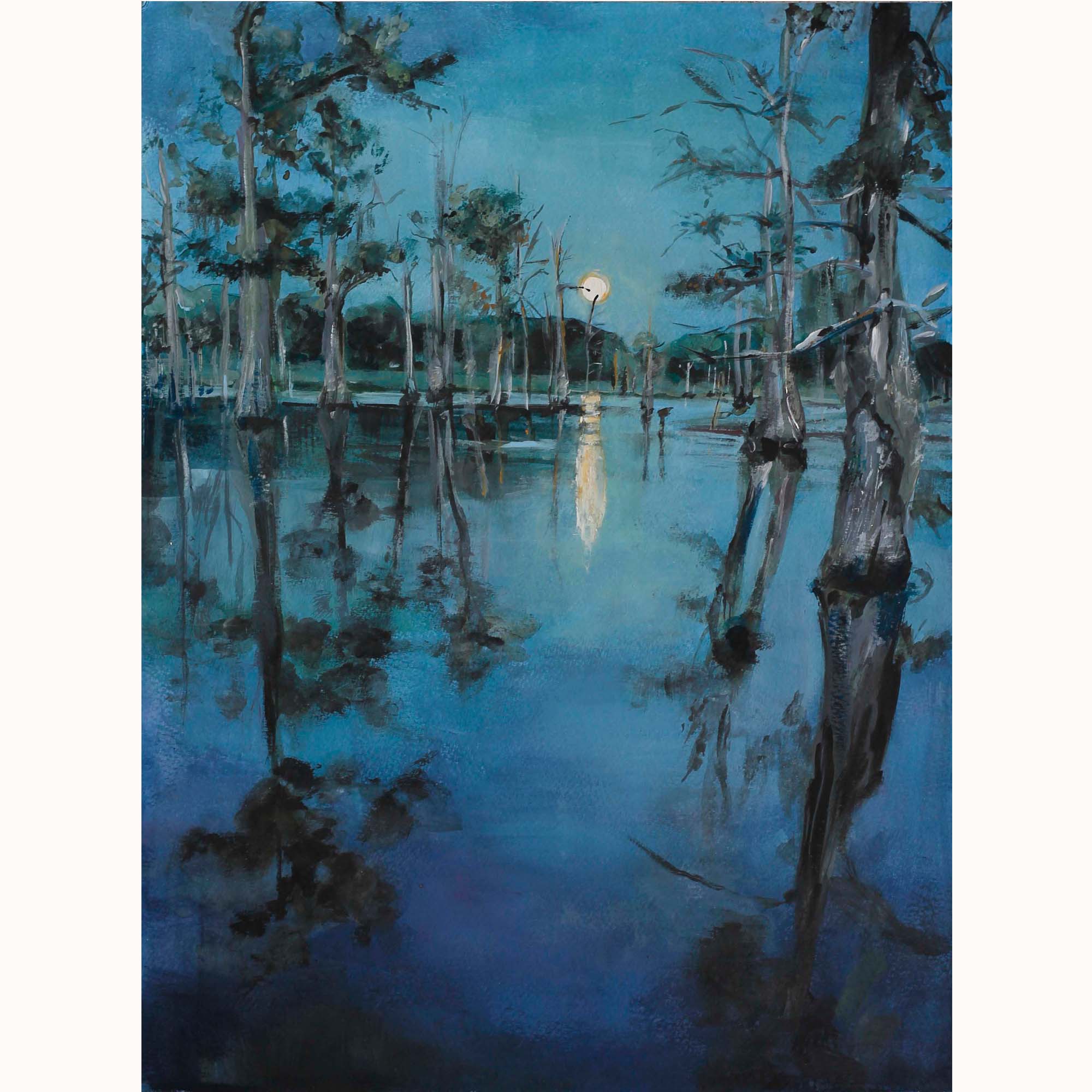 "Moonlit Bayou" Vertical Print