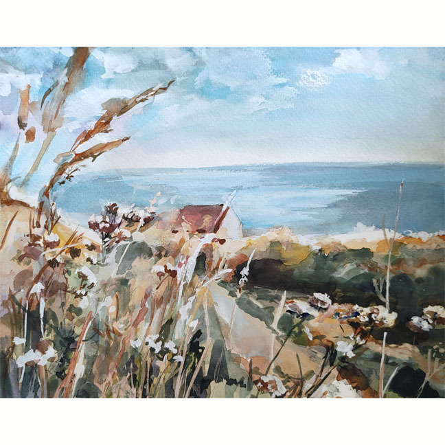 "Seaside Cottage" Horizontal Print