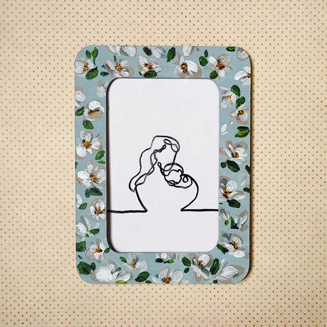 "Floral" Hand-Painted Frame