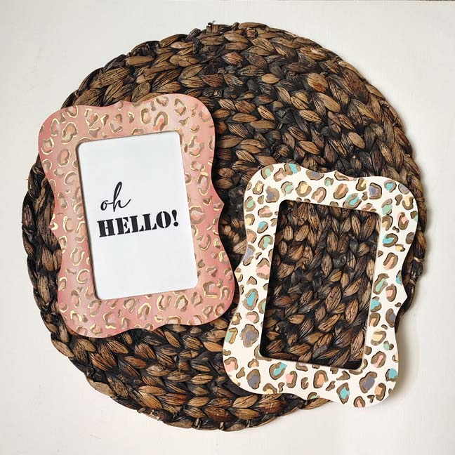 "Leopard" Hand-Painted Frame