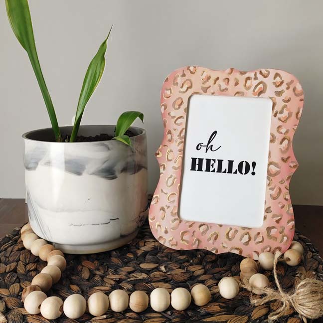 "Leopard" Hand-Painted Frame
