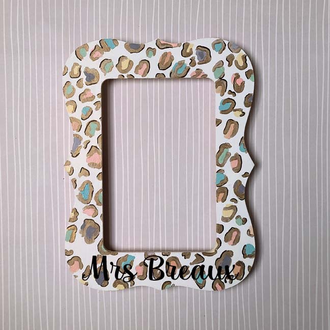 "Leopard" Hand-Painted Frame