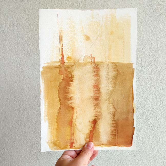 "Golden Brown Abstract" Original