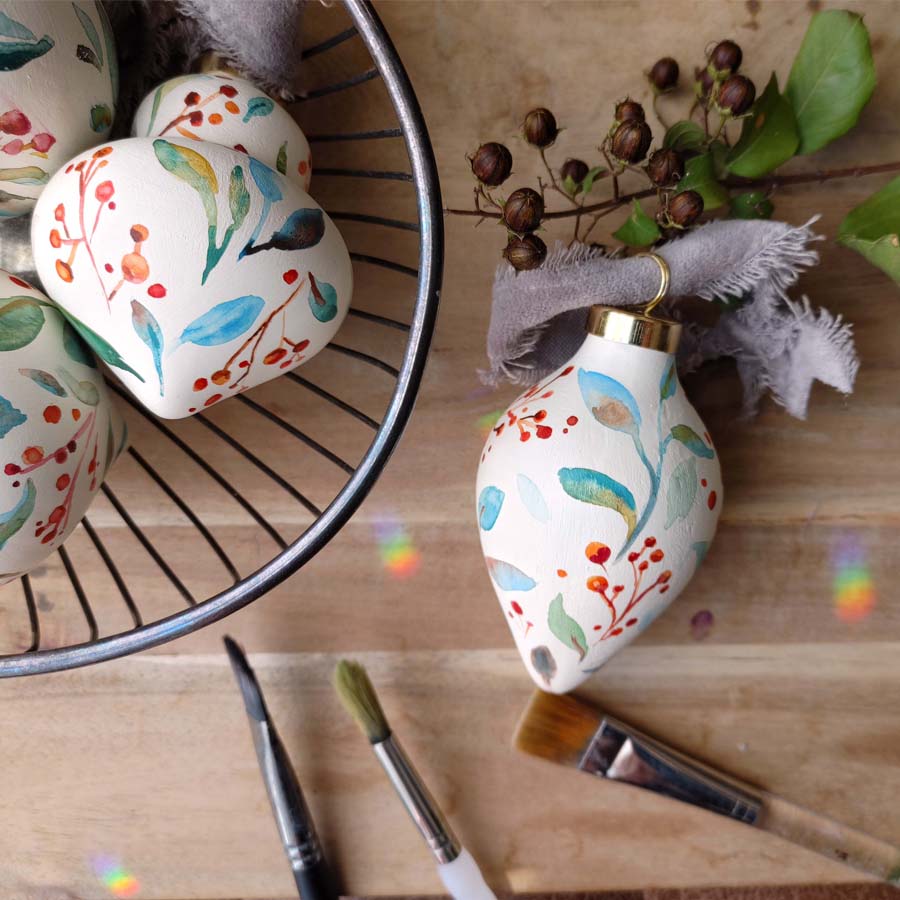 "Frost Berry" Ceramic Ornament