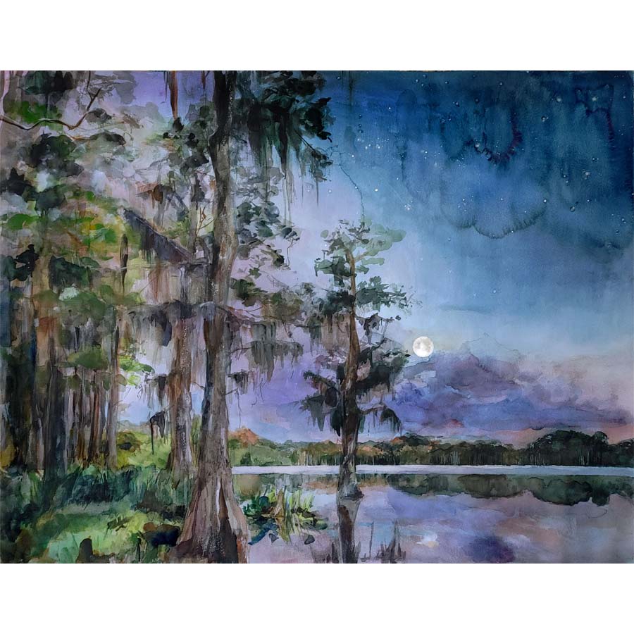 "Nighttime Bayou" Horizontal Print