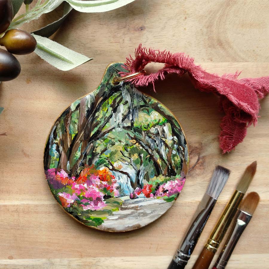 "Live Oaks" Ceramic Ornament