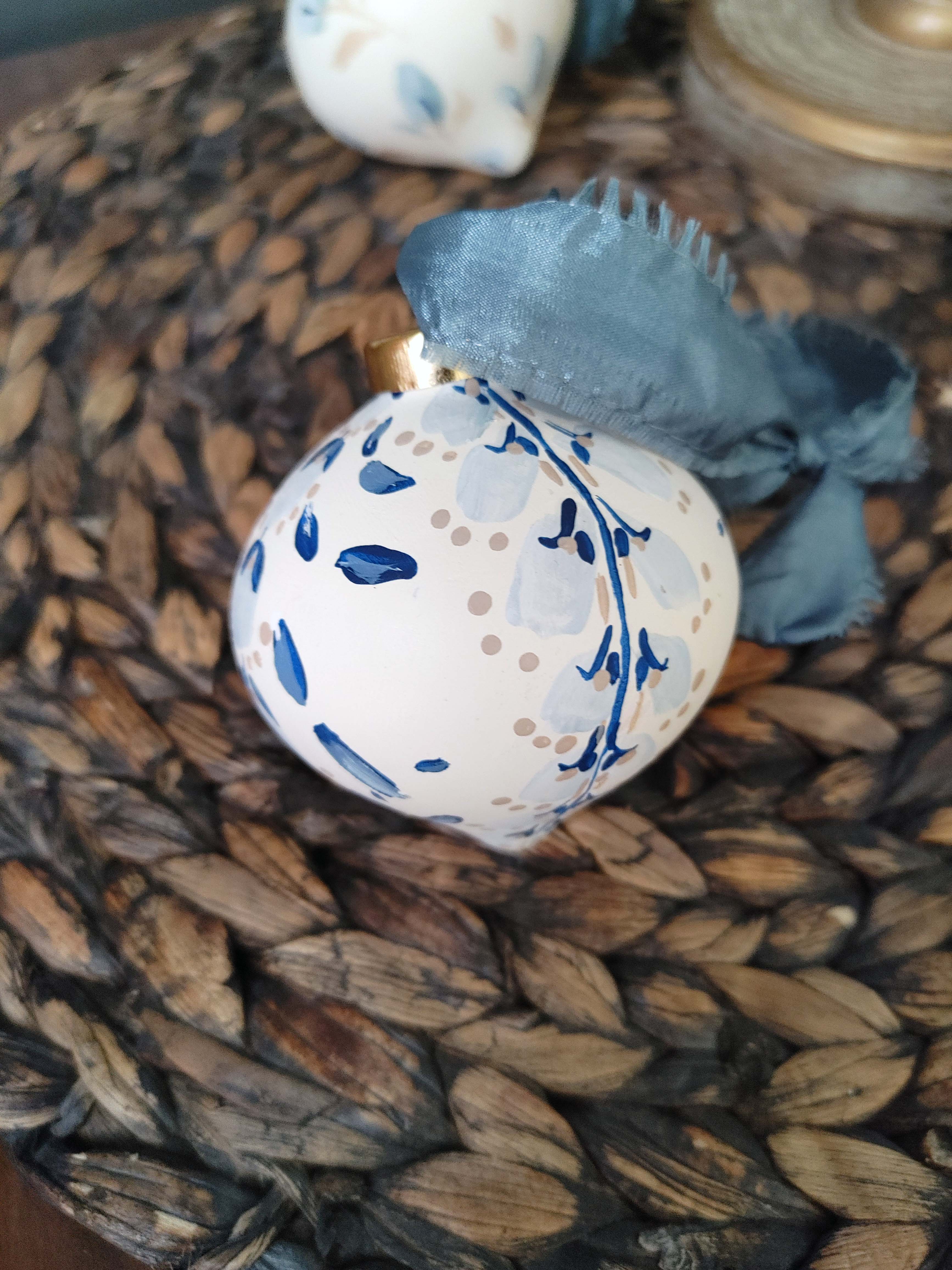 "Coastal Blue" Ceramic Ornaments