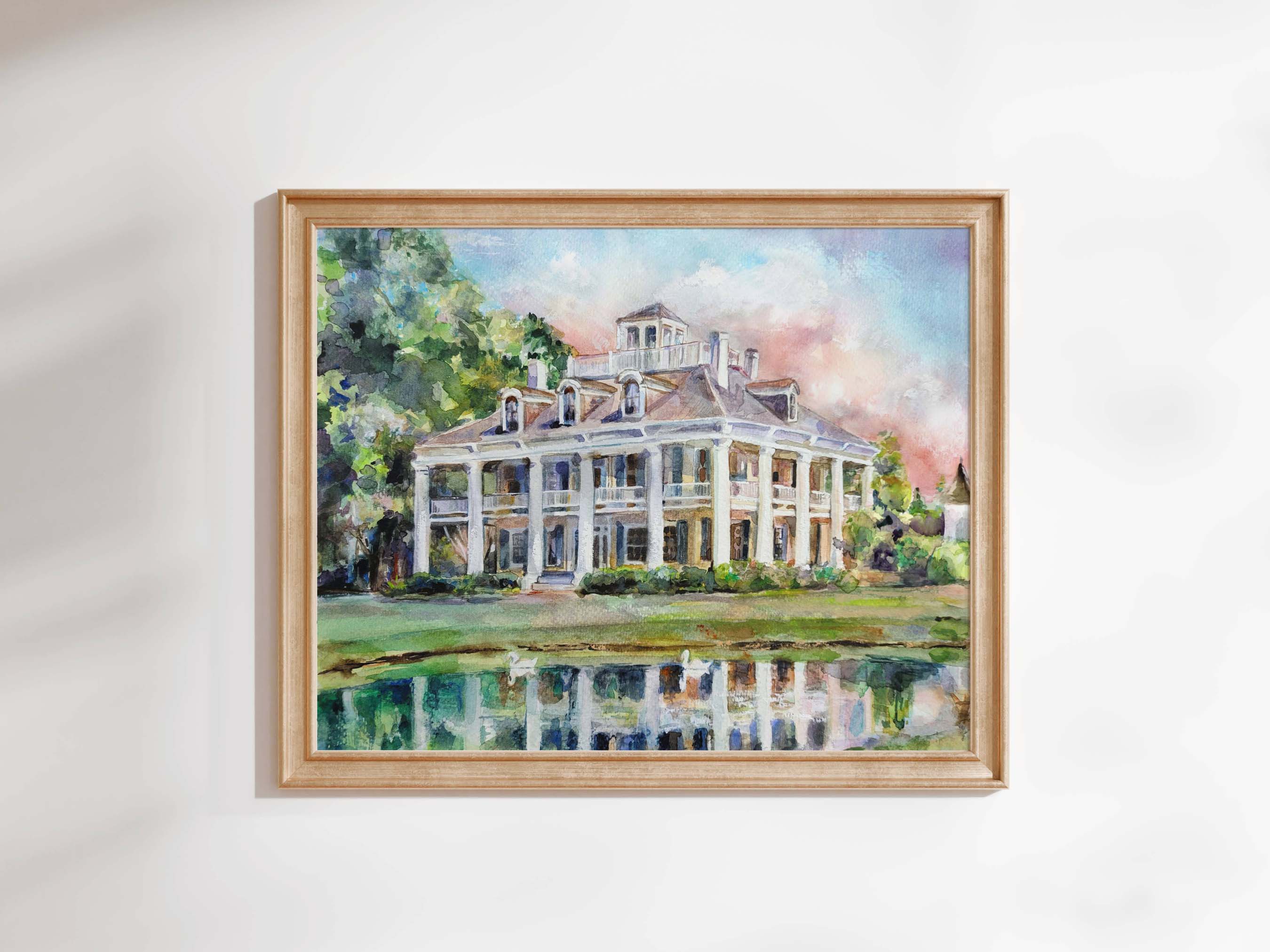 "Houmas House by the Lake" Original Painting