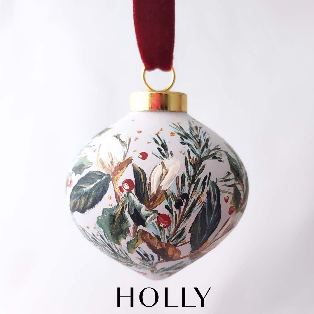 "Magnolias" Ceramic Ornament