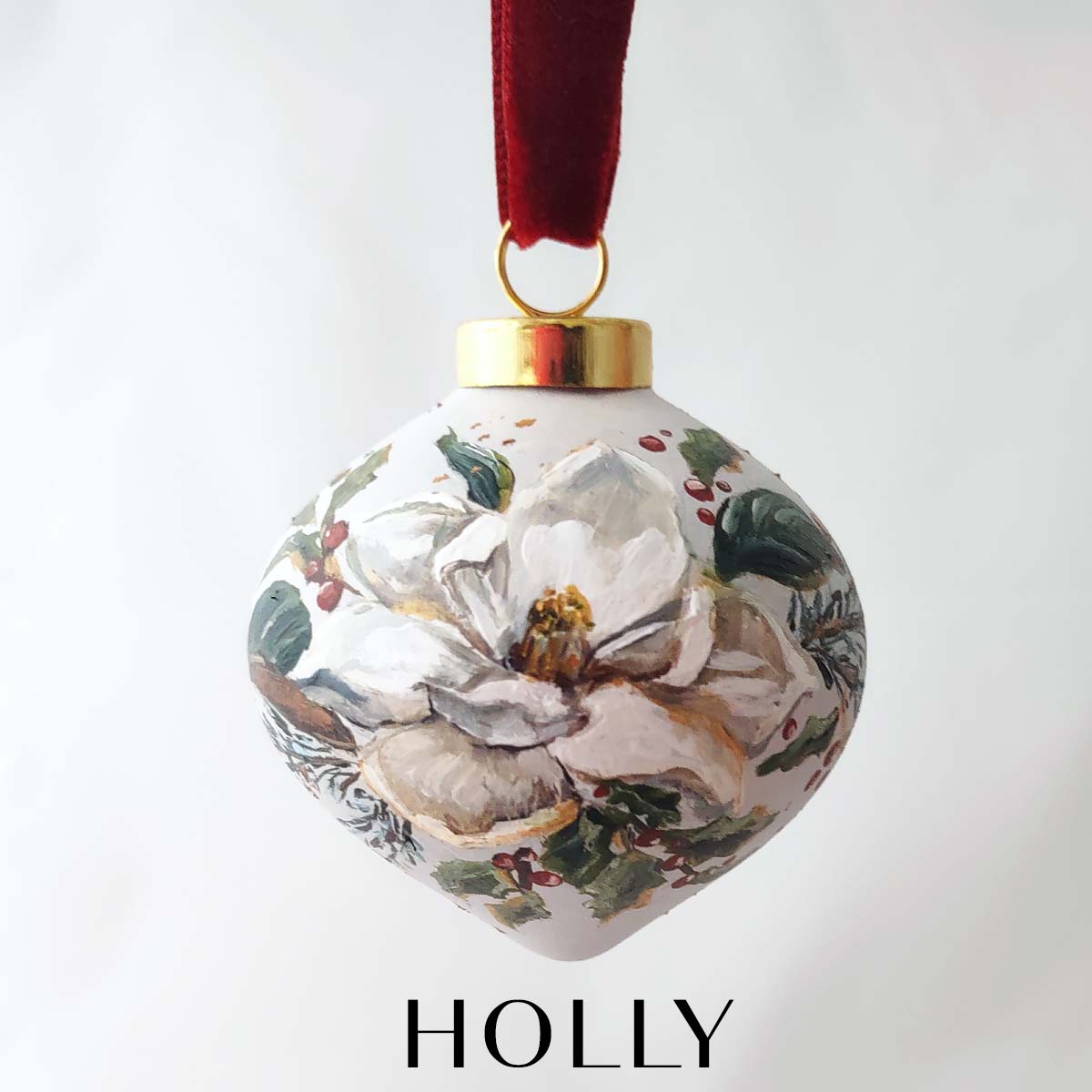 "Magnolias" Ceramic Ornament