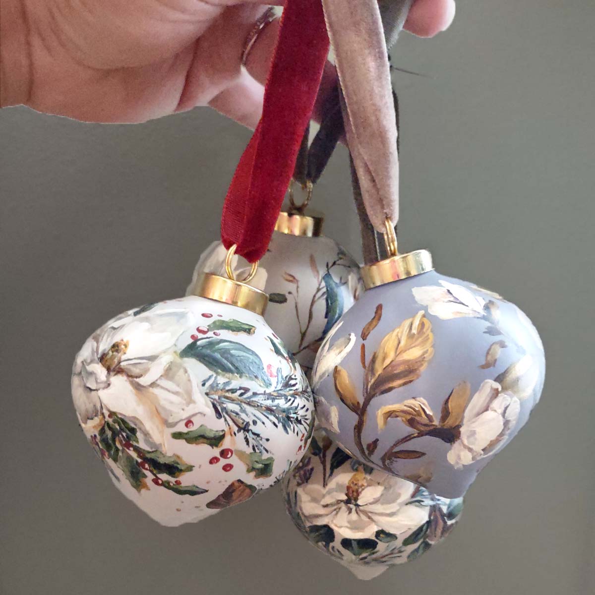 "Magnolias" Ceramic Ornament