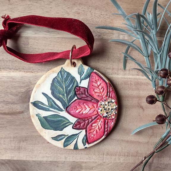 "Deck the Halls" Ceramic Ornament